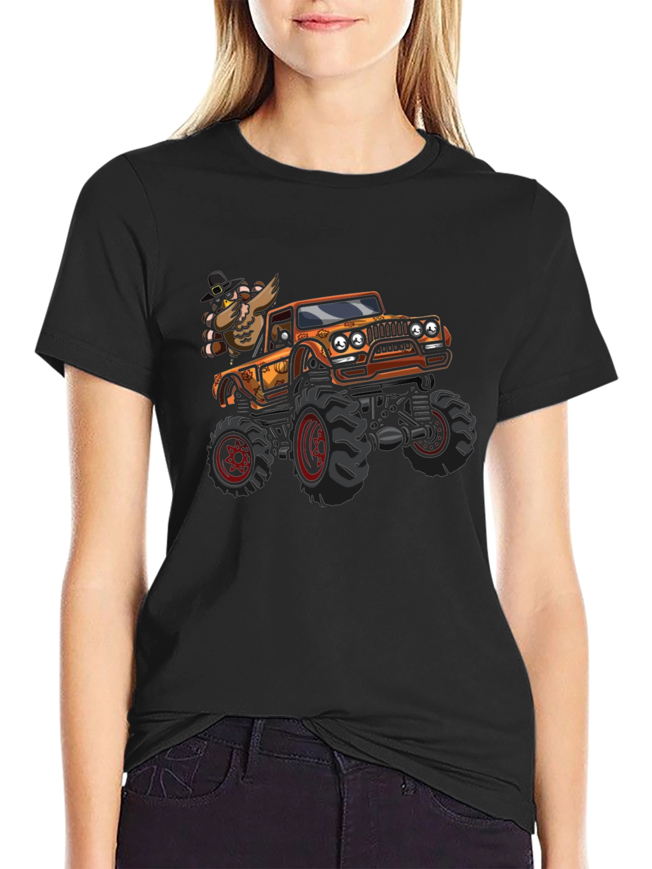 Thanksgiving Turkey Monster Truck Graphic Tee