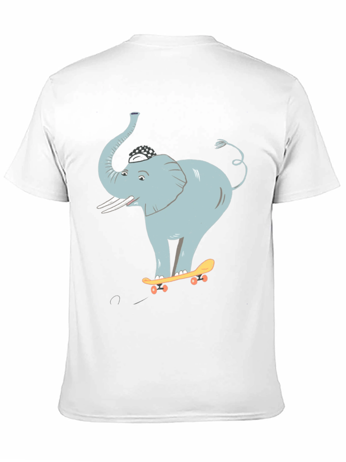Elephant Skateboarder Graphic Tee