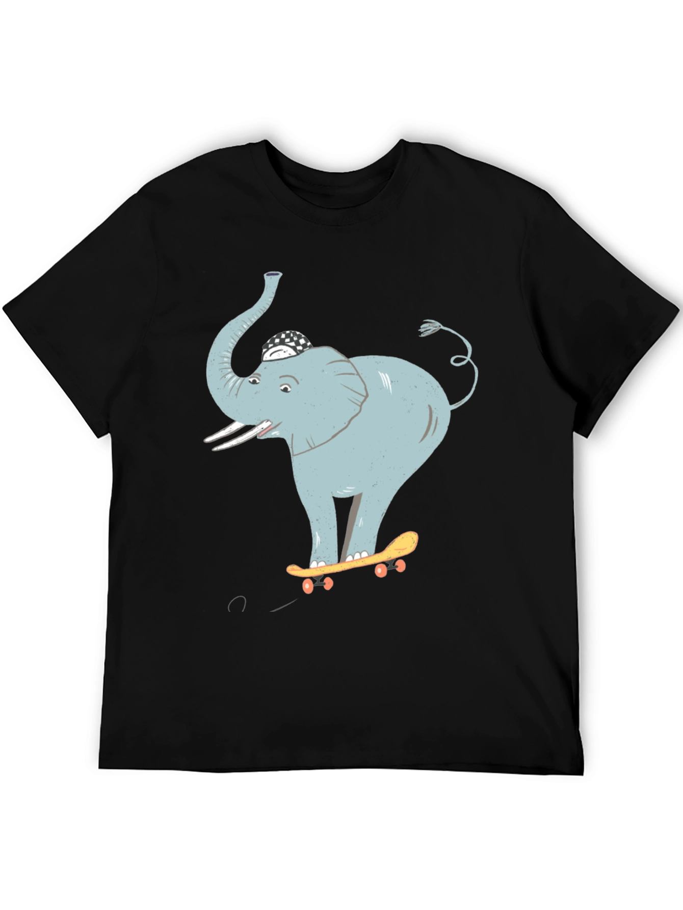 Elephant Skateboarder Graphic Tee
