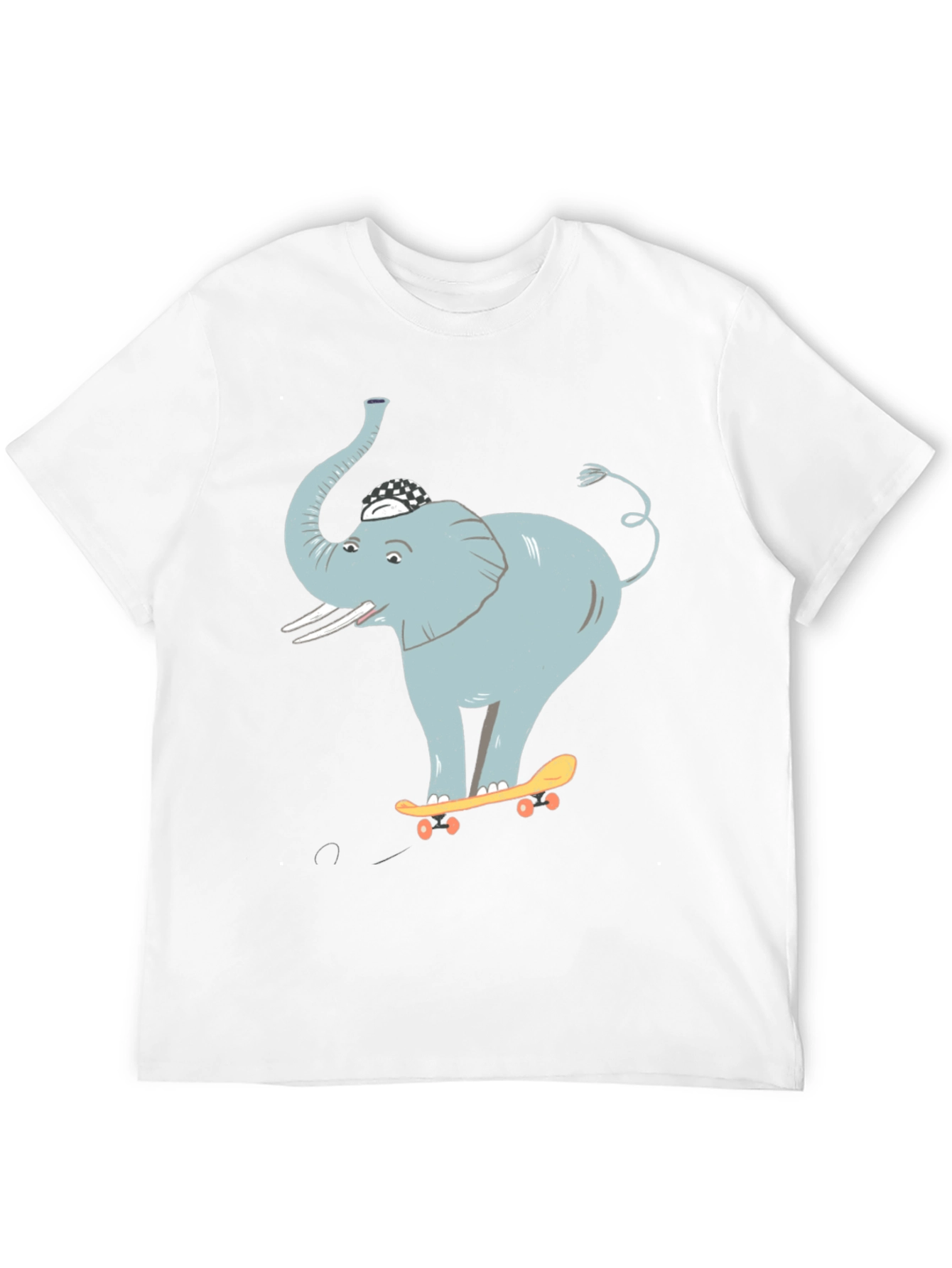 Elephant Skateboarder Graphic Tee