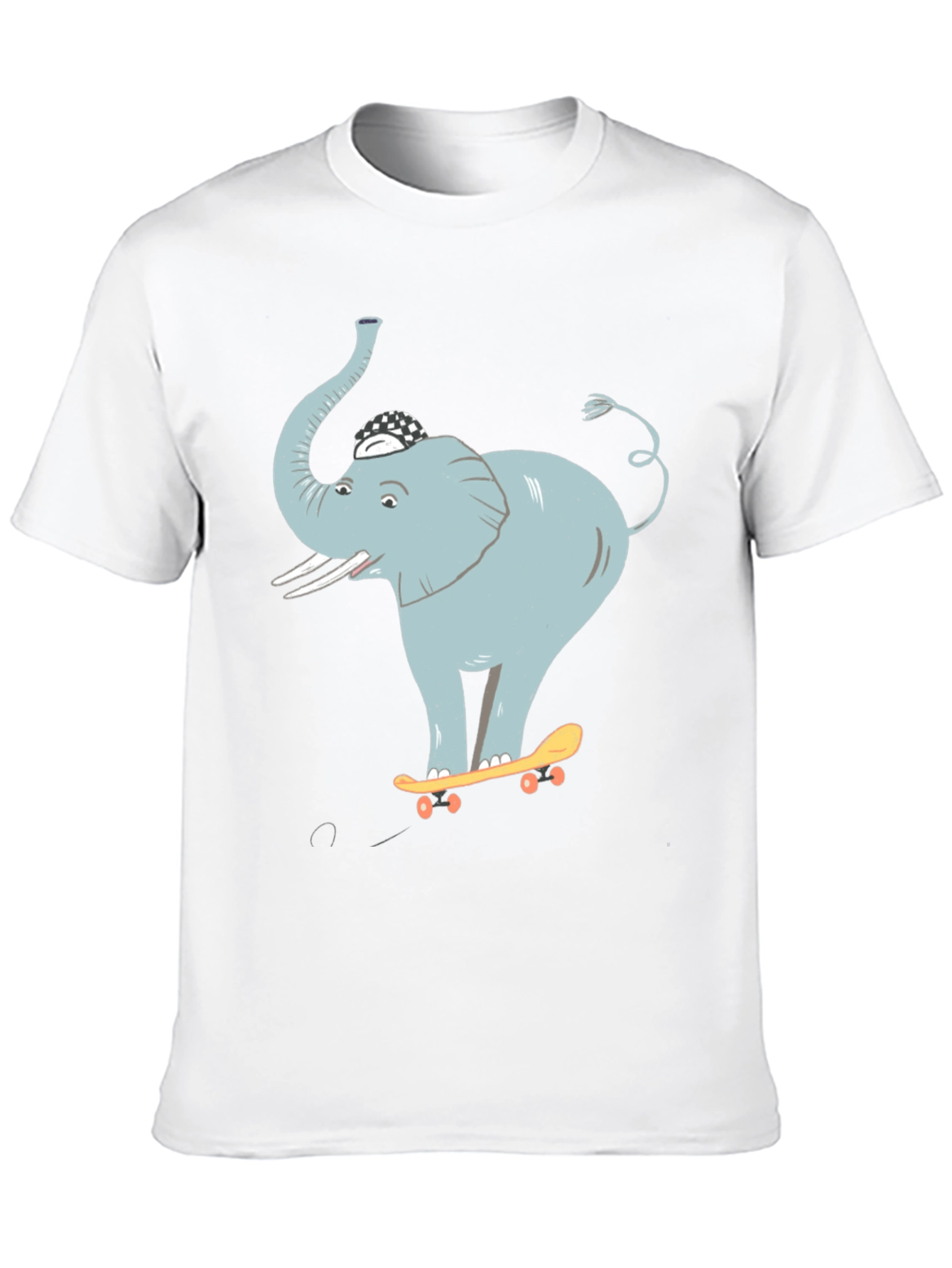 Elephant Skateboarder Graphic Tee