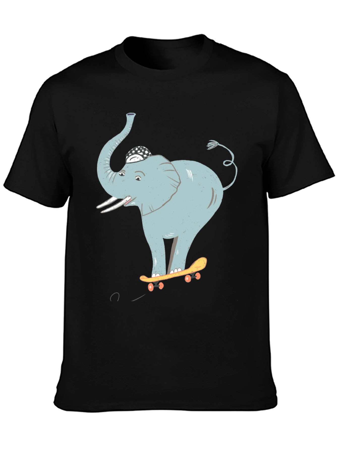 Elephant Skateboarder Graphic Tee