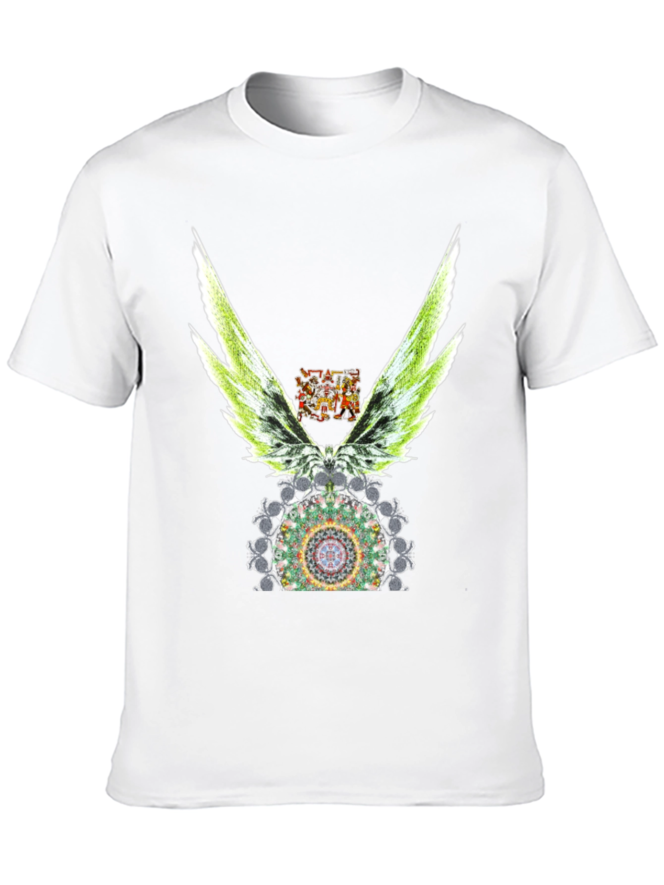 Winged Mandala Graphic Tee - Stylish Black T-Shirt