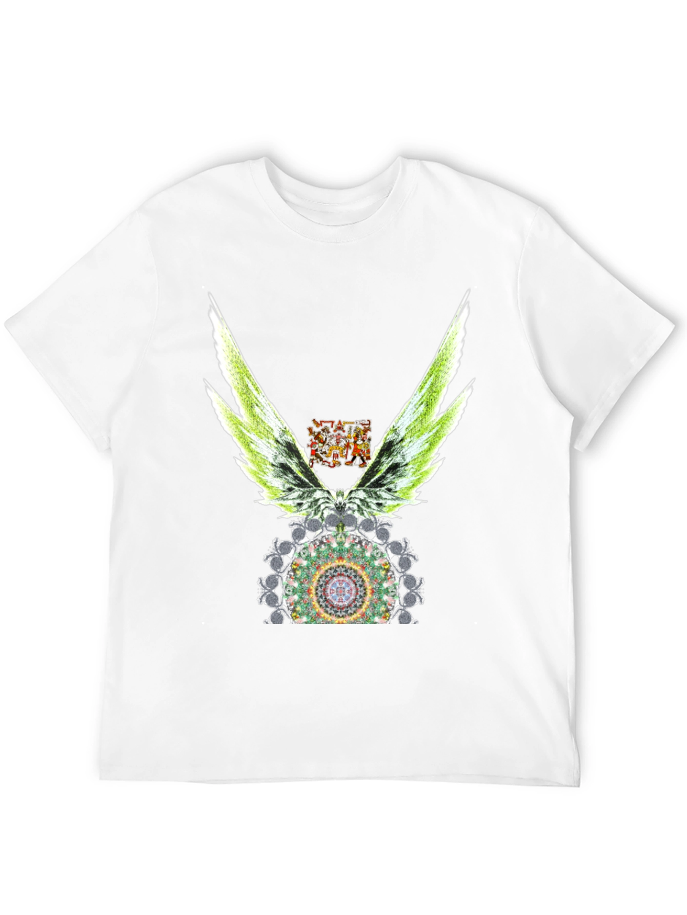 Winged Mandala Graphic Tee - Stylish Black T-Shirt