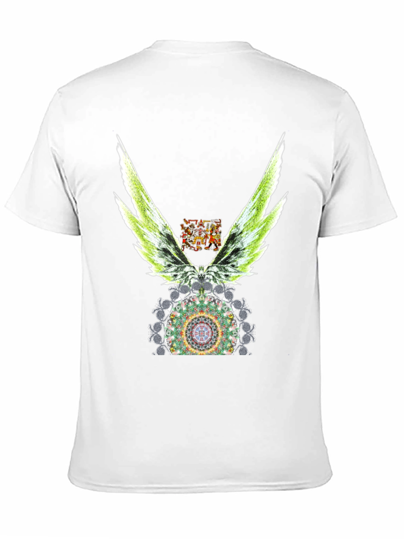 Winged Mandala Graphic Tee - Stylish Black T-Shirt