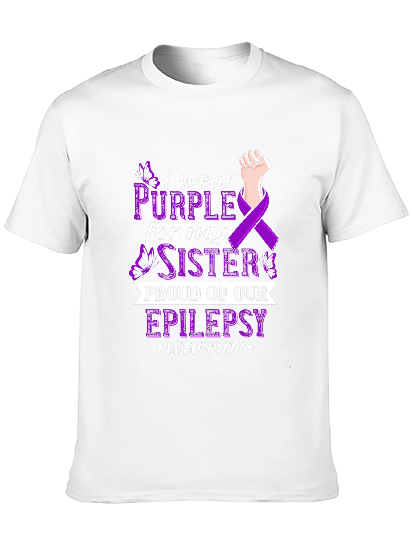 Epilepsy Awareness T-Shirt - Proud Sister Warrior Tee