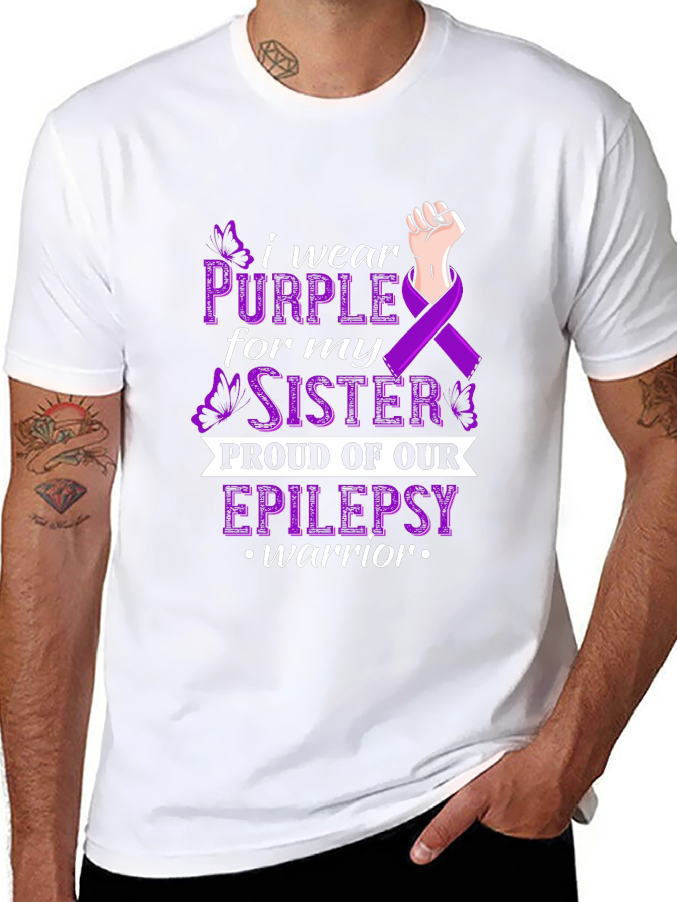 Epilepsy Awareness T-Shirt - Proud Sister Warrior Tee