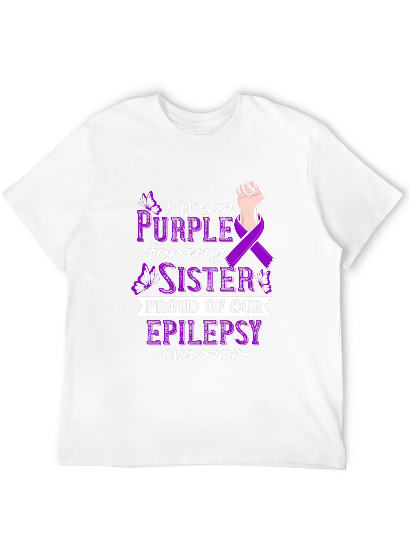 Epilepsy Awareness T-Shirt - Proud Sister Warrior Tee
