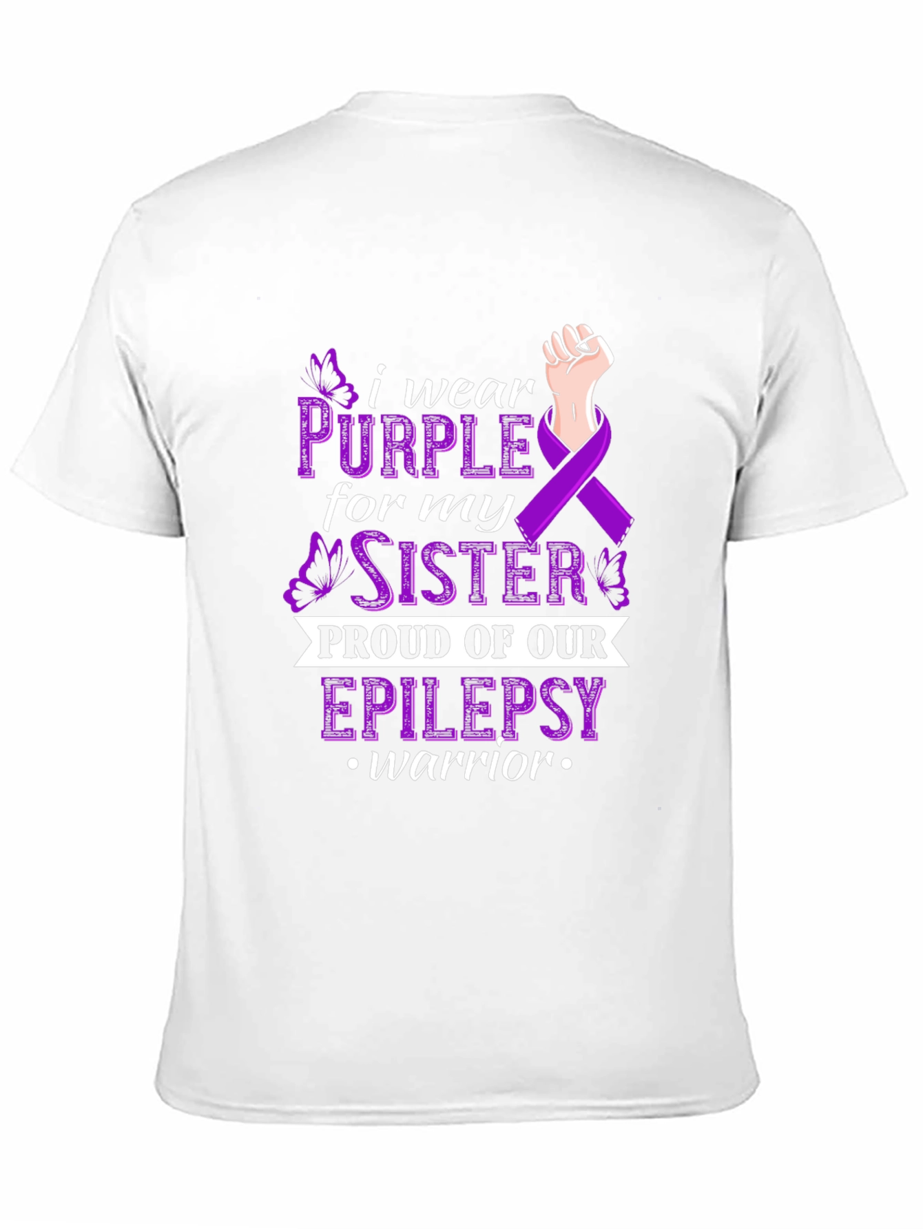 Epilepsy Awareness T-Shirt - Proud Sister Warrior Tee