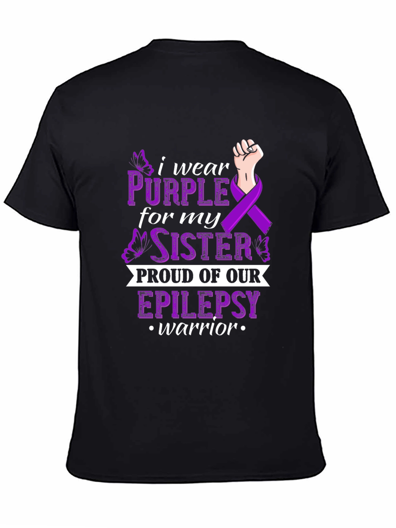 Epilepsy Awareness T-Shirt - Proud Sister Warrior Tee