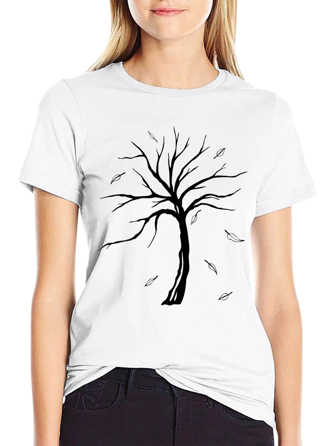 Tree Graphic Tee - Stylish Black T-Shirt