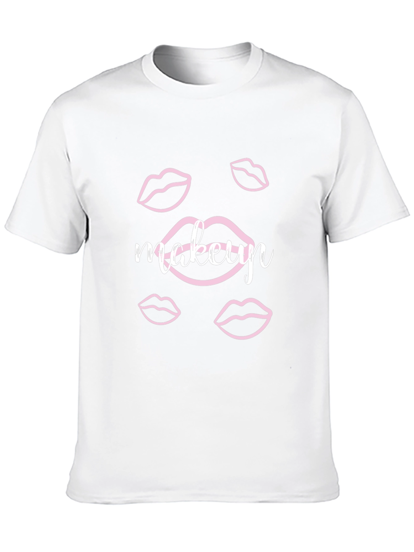 Makeup Lips Graphic Black T-Shirt