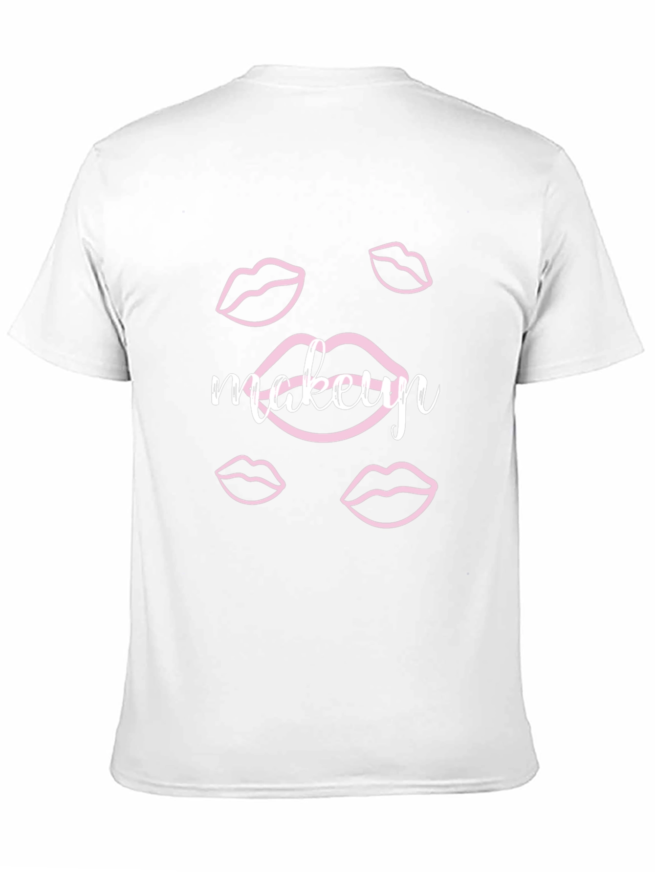 Makeup Lips Graphic Black T-Shirt