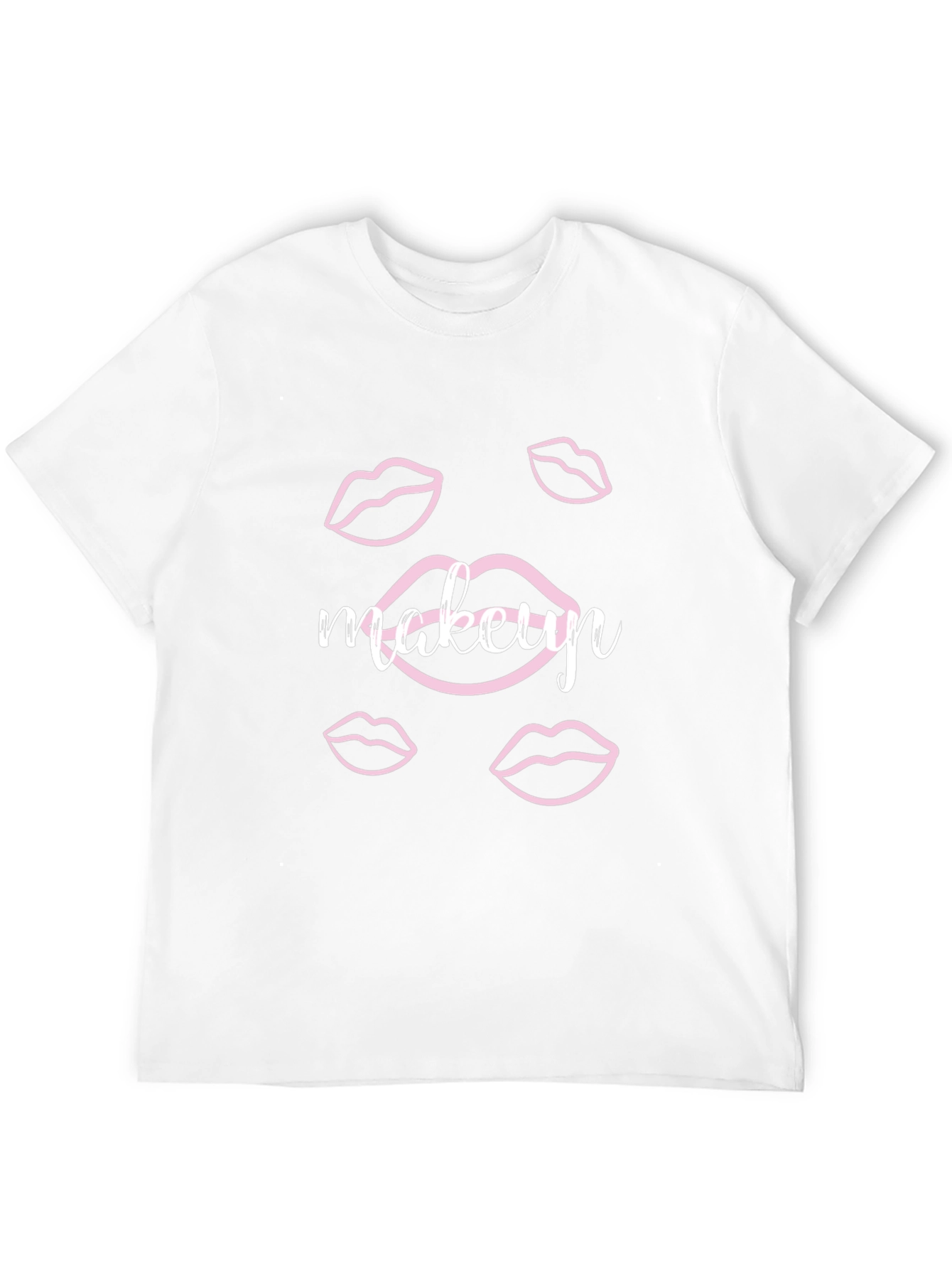 Makeup Lips Graphic Black T-Shirt