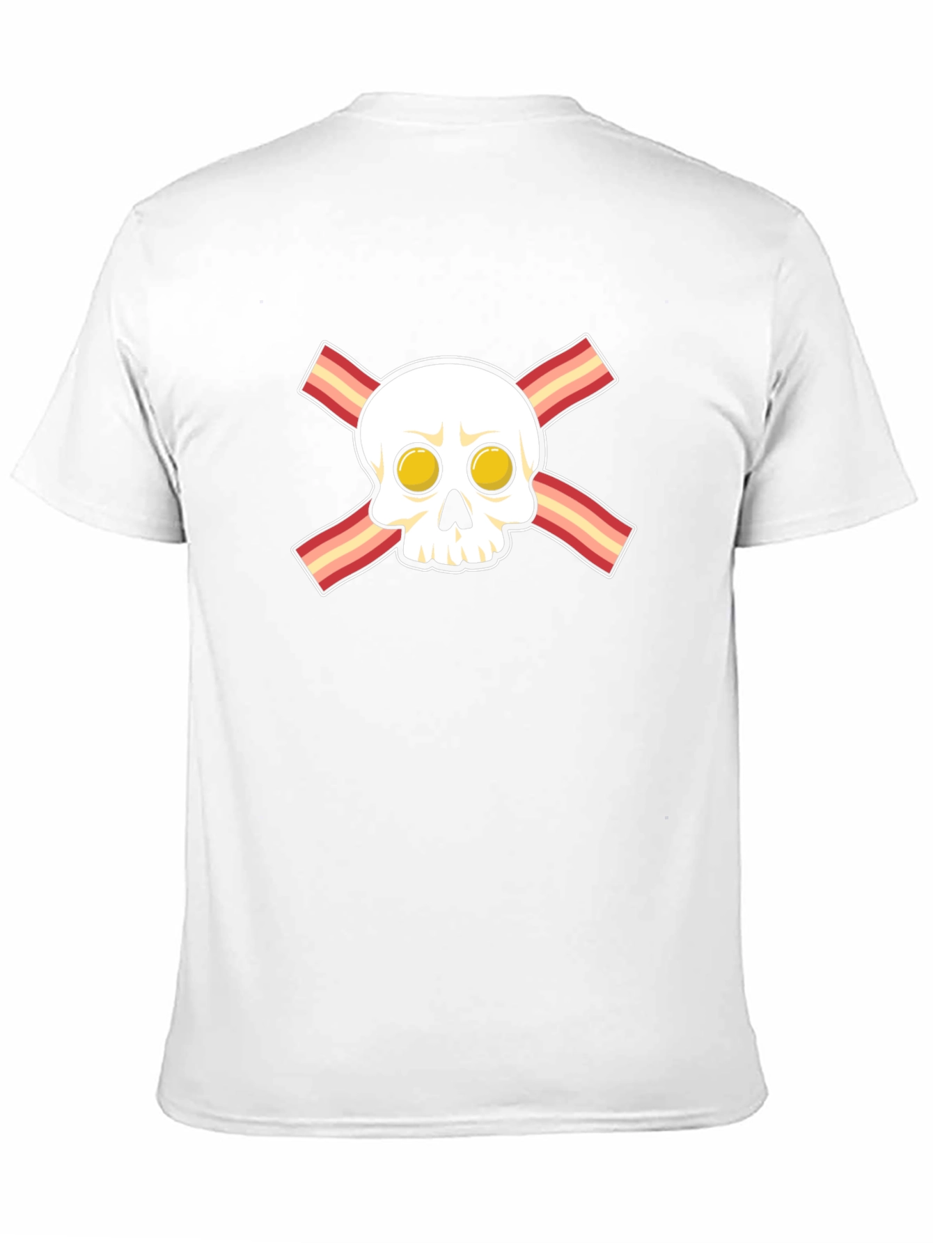 Bacon Skull Graphic T-Shirt - Novelty Foodie Tee