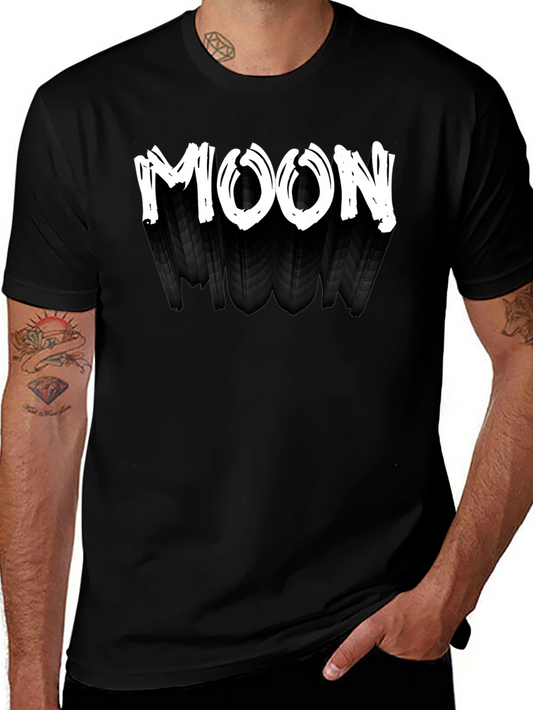 Mens Black T-Shirt - MOON Design