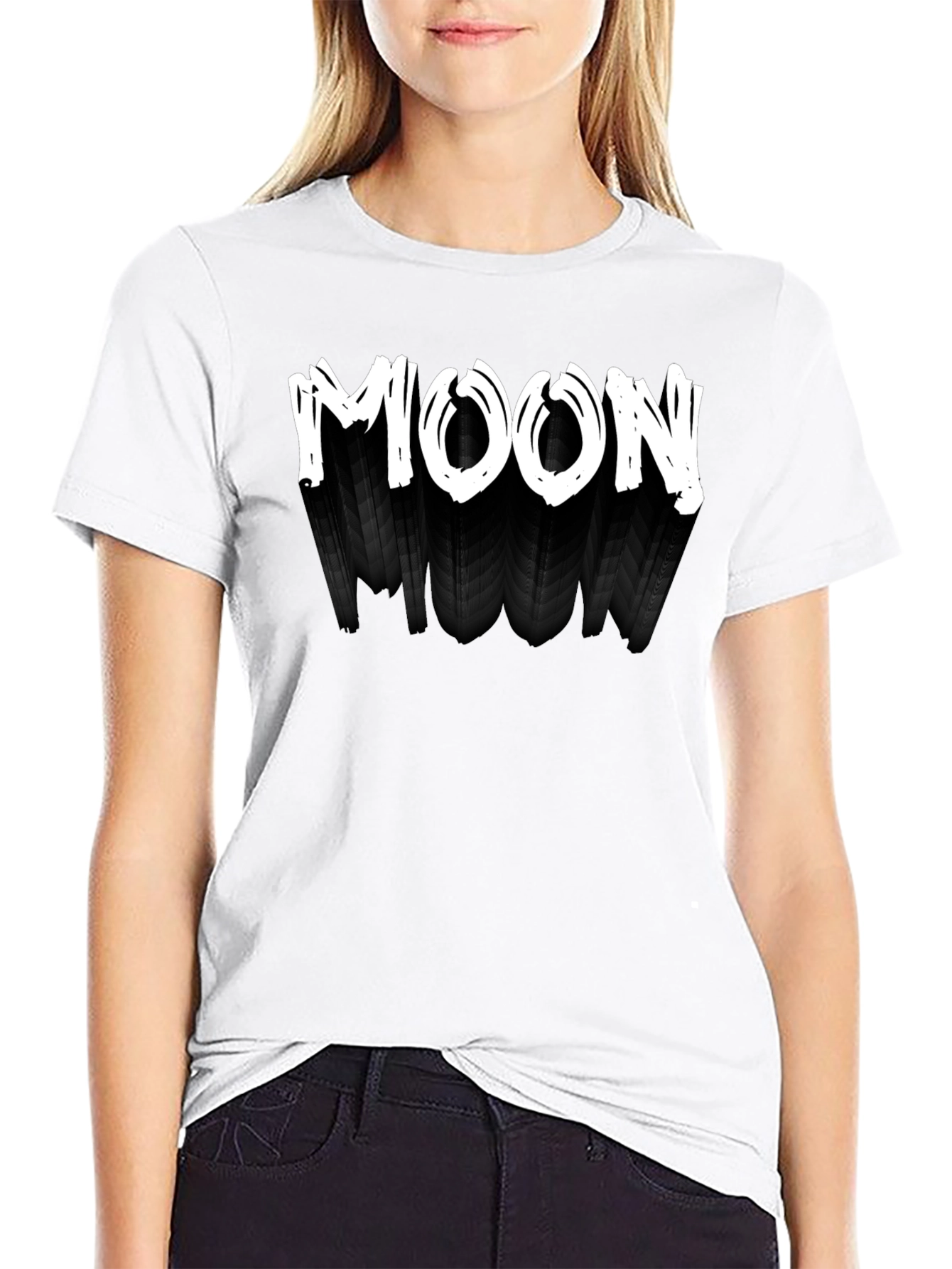 Mens Black T-Shirt - MOON Design