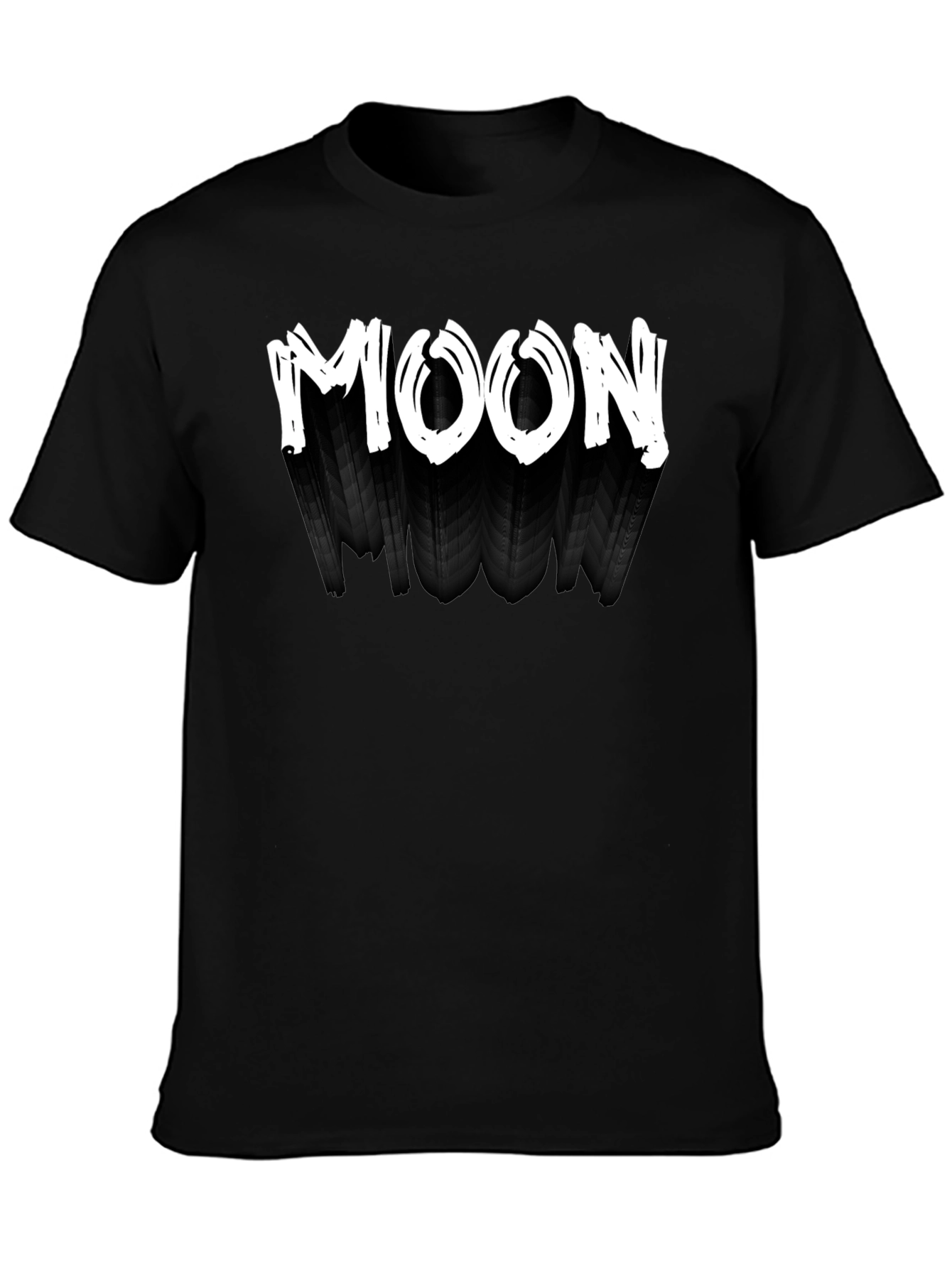 Mens Black T-Shirt - MOON Design
