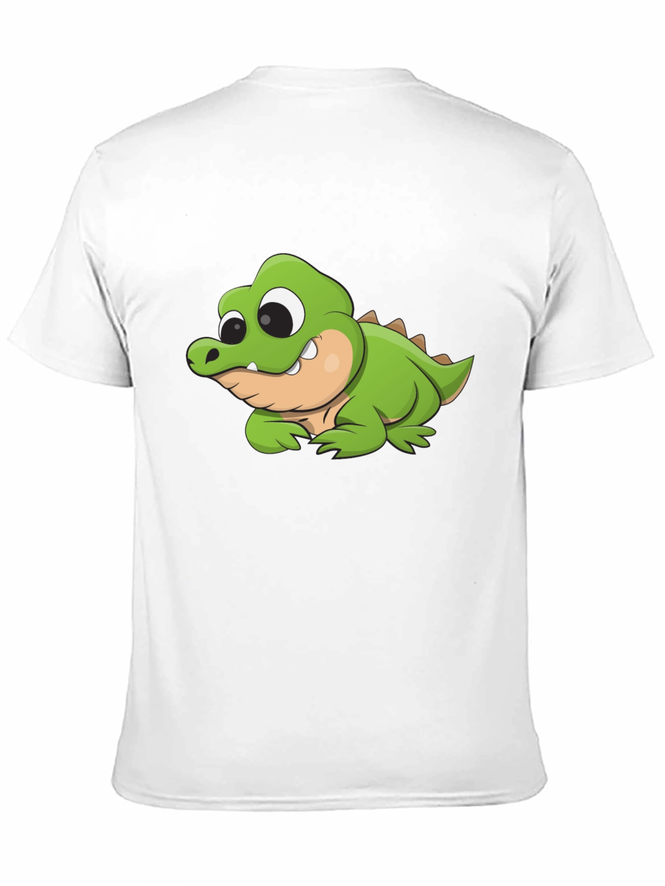 Cartoon Crocodile Graphic Black T-Shirt