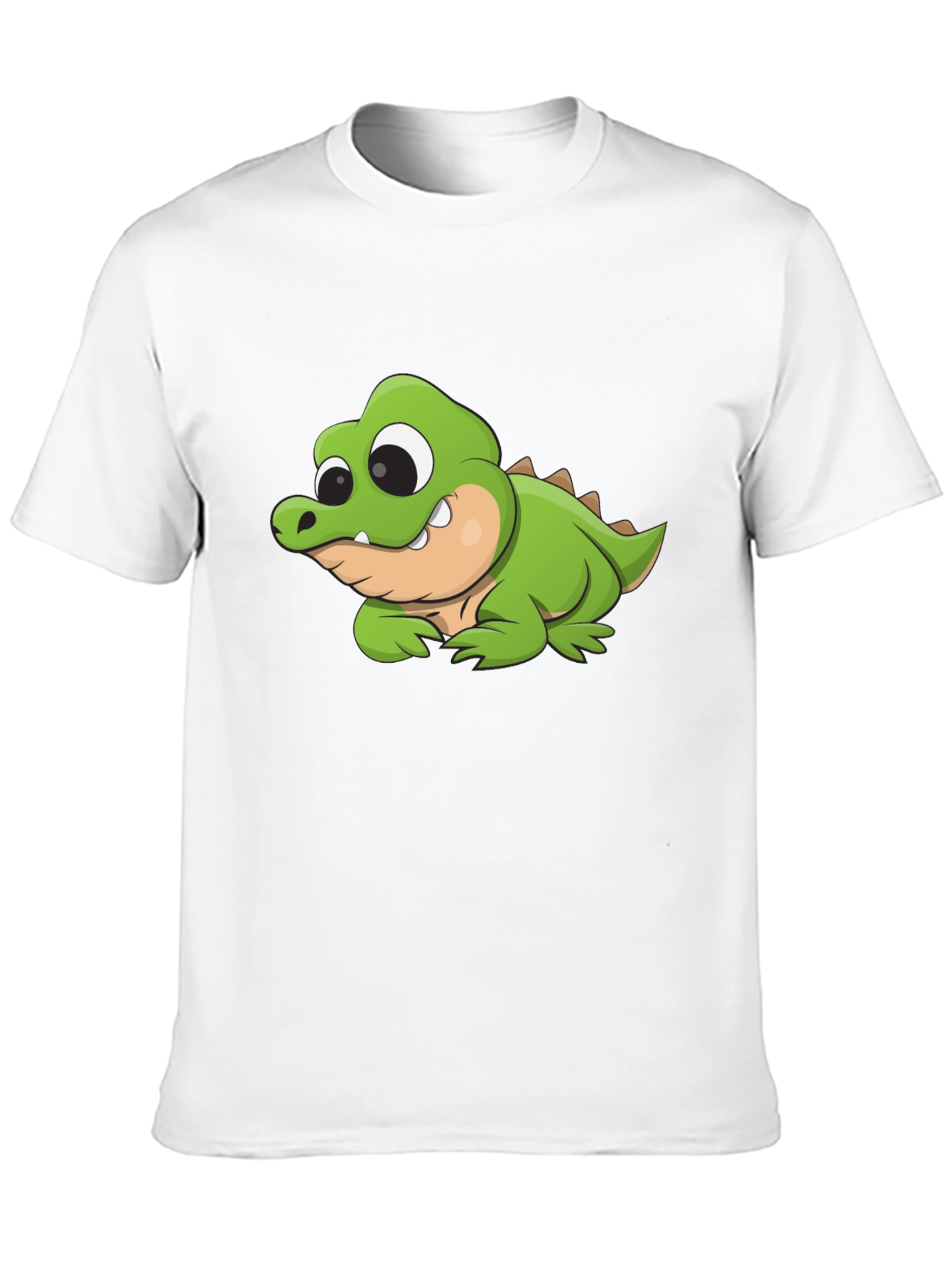 Cartoon Crocodile Graphic Black T-Shirt