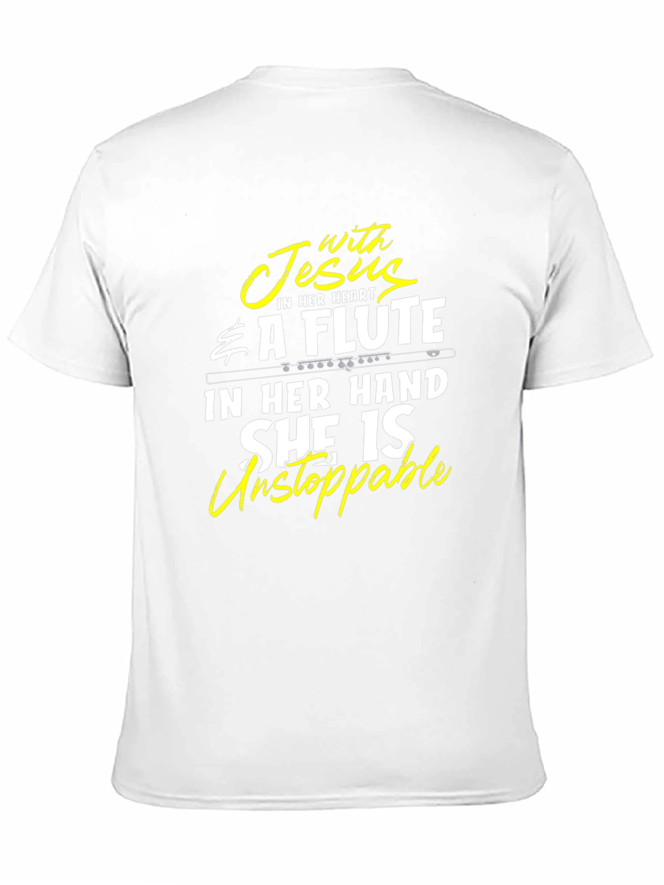 Jesus In Her Heart Flute Player T-Shirt
