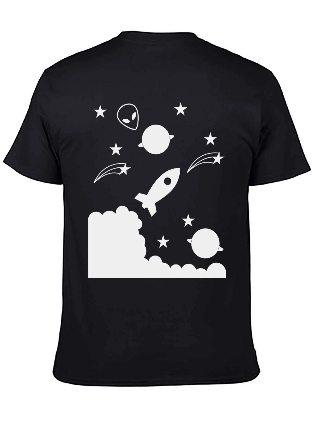 Cosmic Dreams Tee - Rocket Alien & Stars T-Shirt