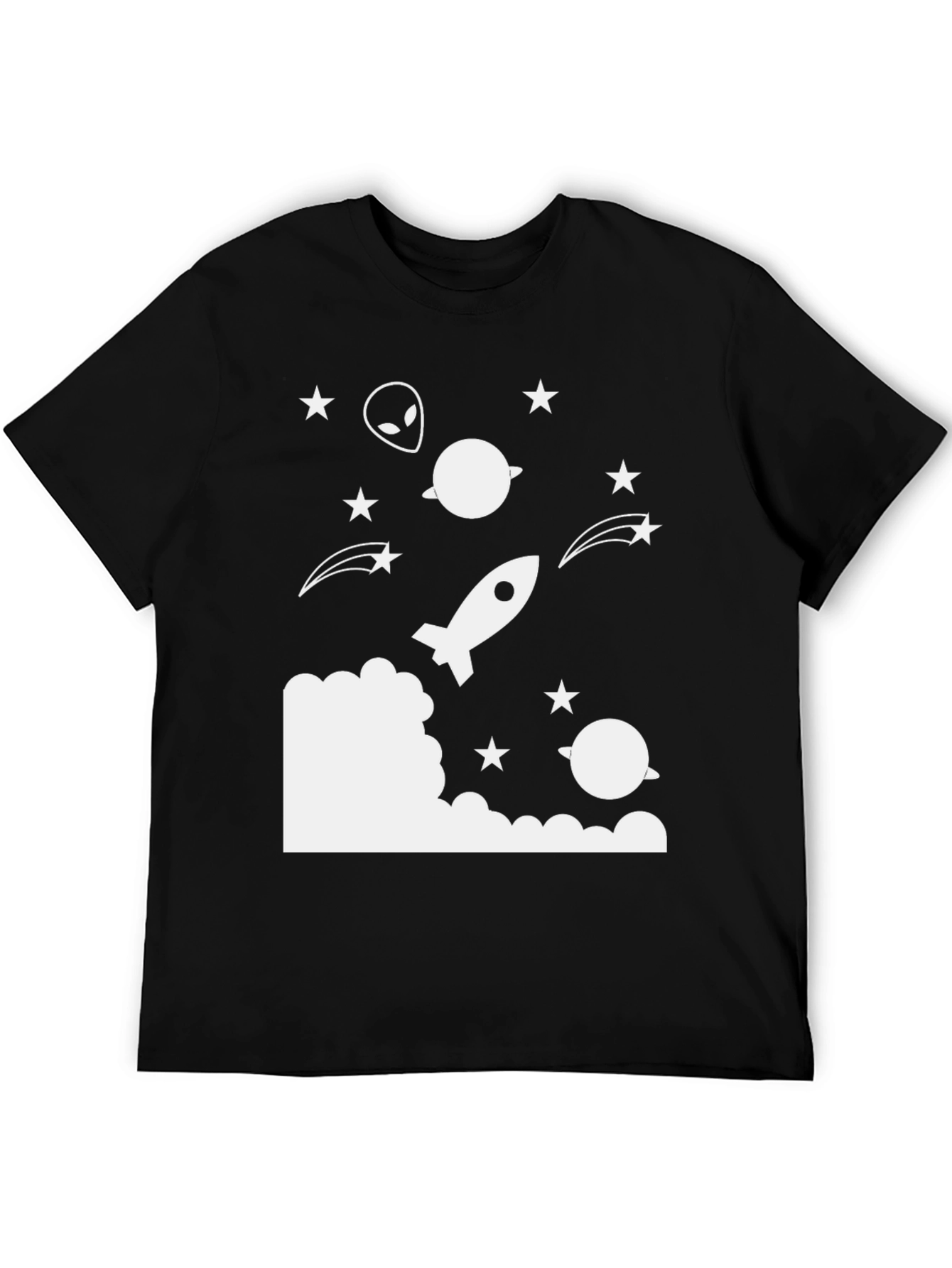 Cosmic Dreams Tee - Rocket Alien & Stars T-Shirt