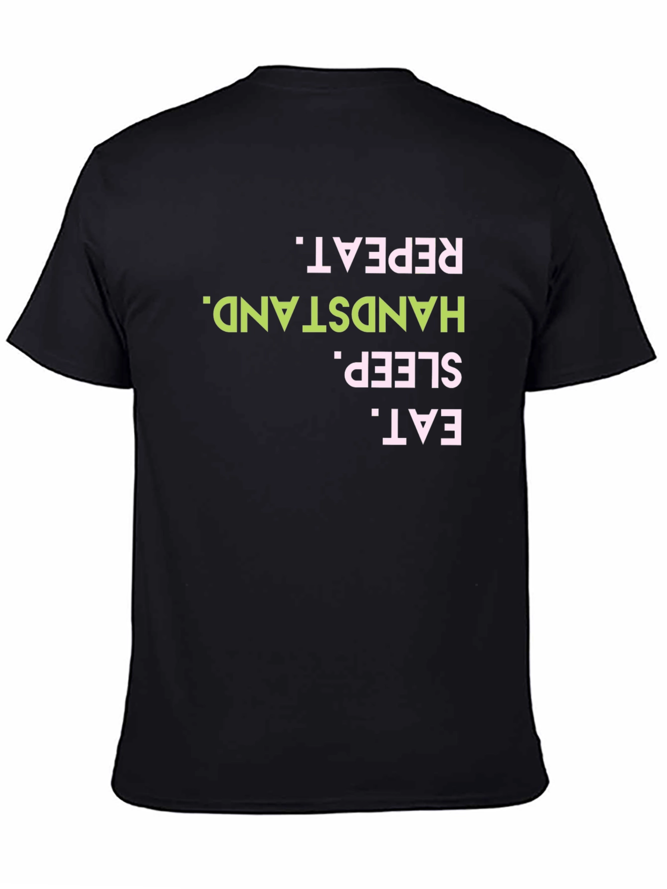 Eat Sleep Handstand Repeat Black Tee