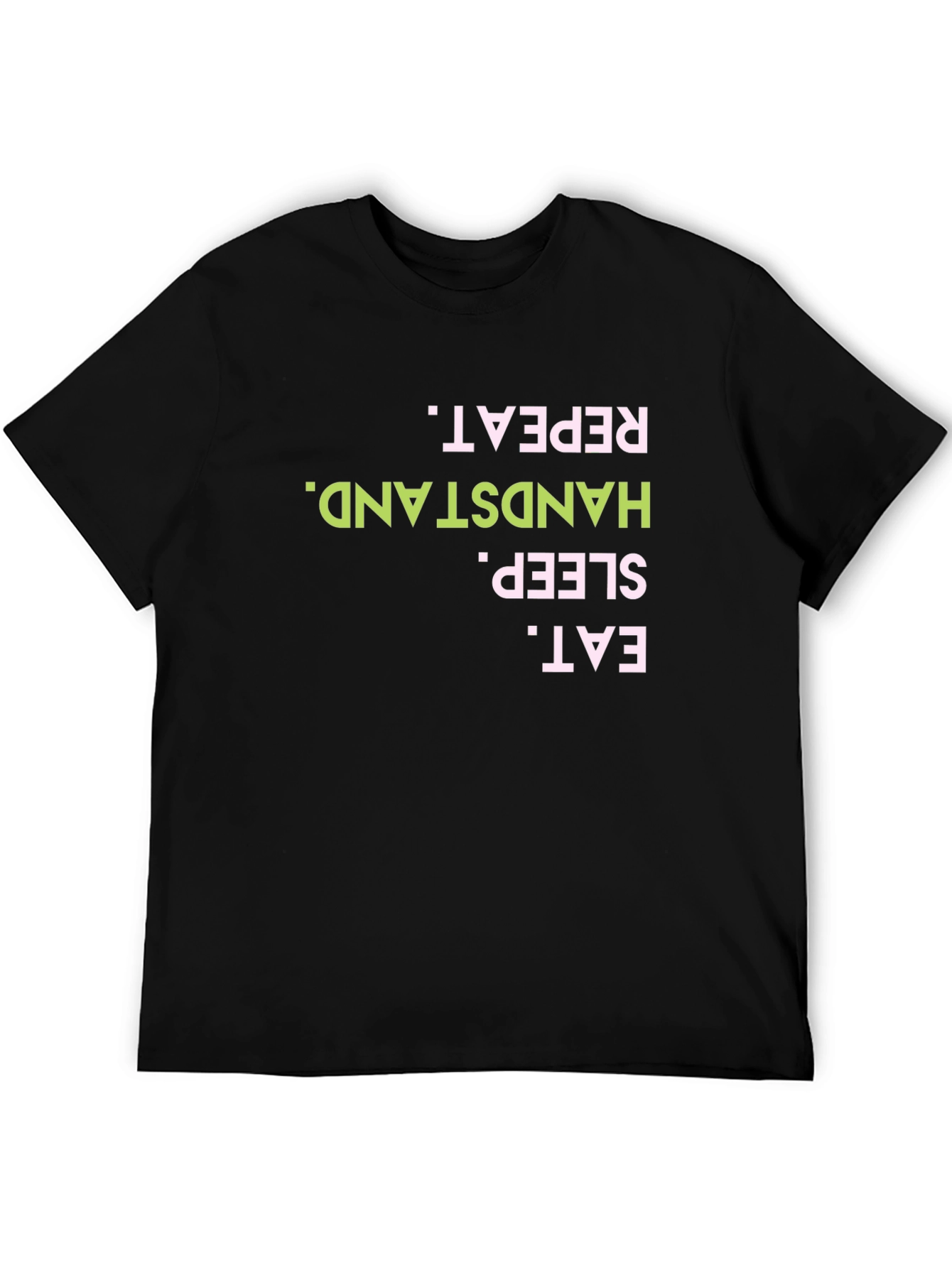 Eat Sleep Handstand Repeat Black Tee
