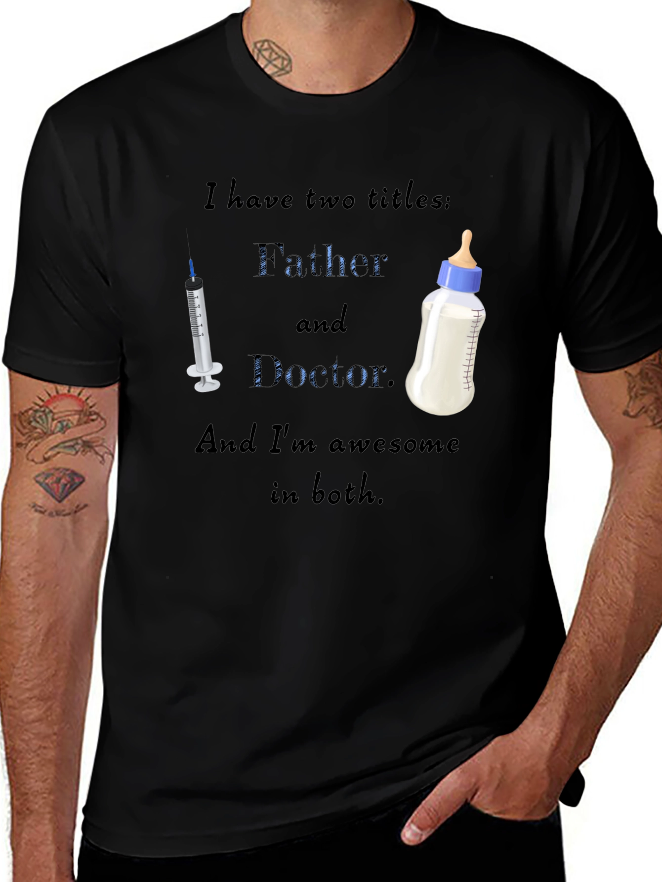 Father and Doctor T-Shirt - Awesome Dad Gift