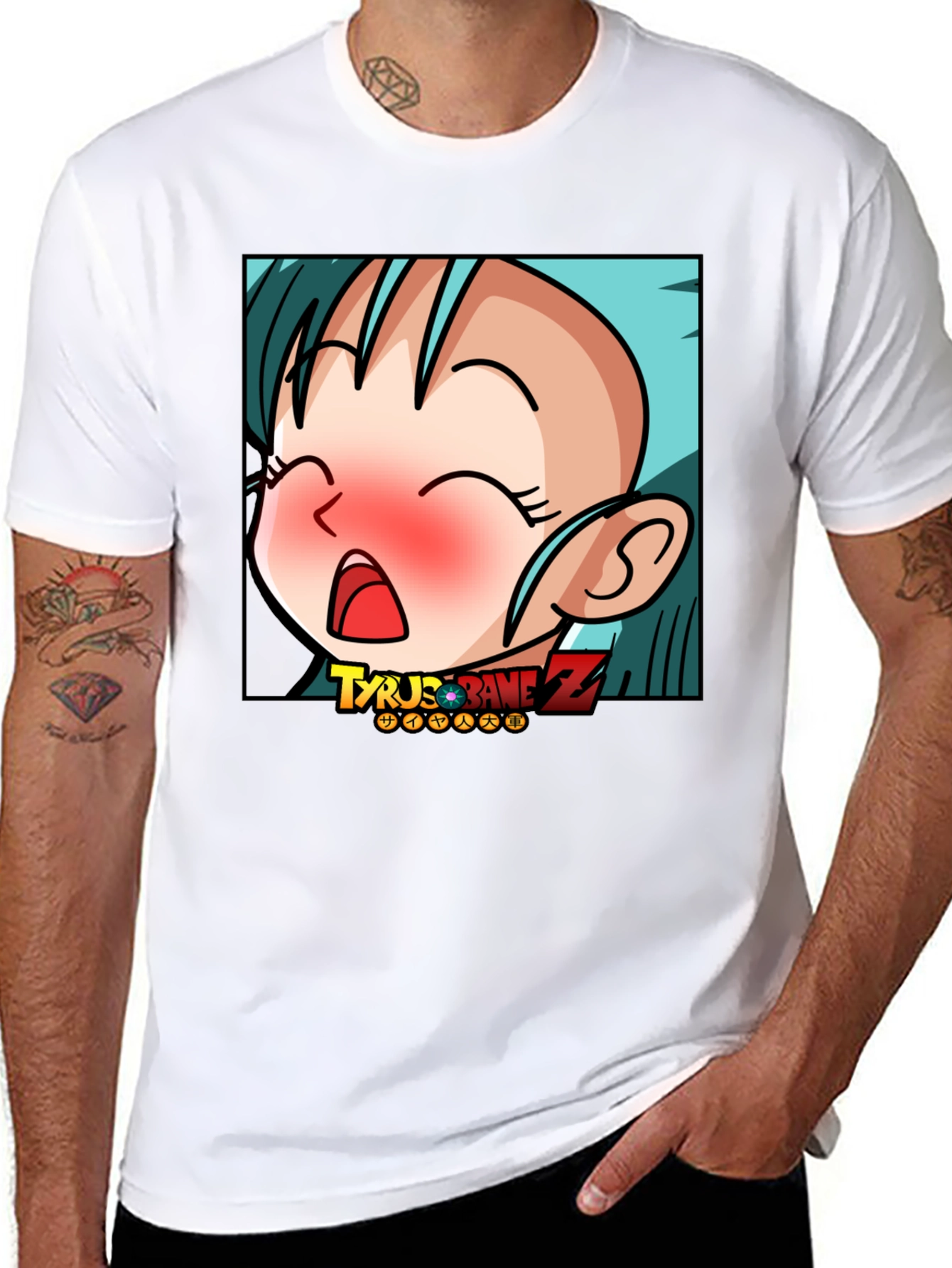 Anime Cartoon Graphic Print Black T-Shirt