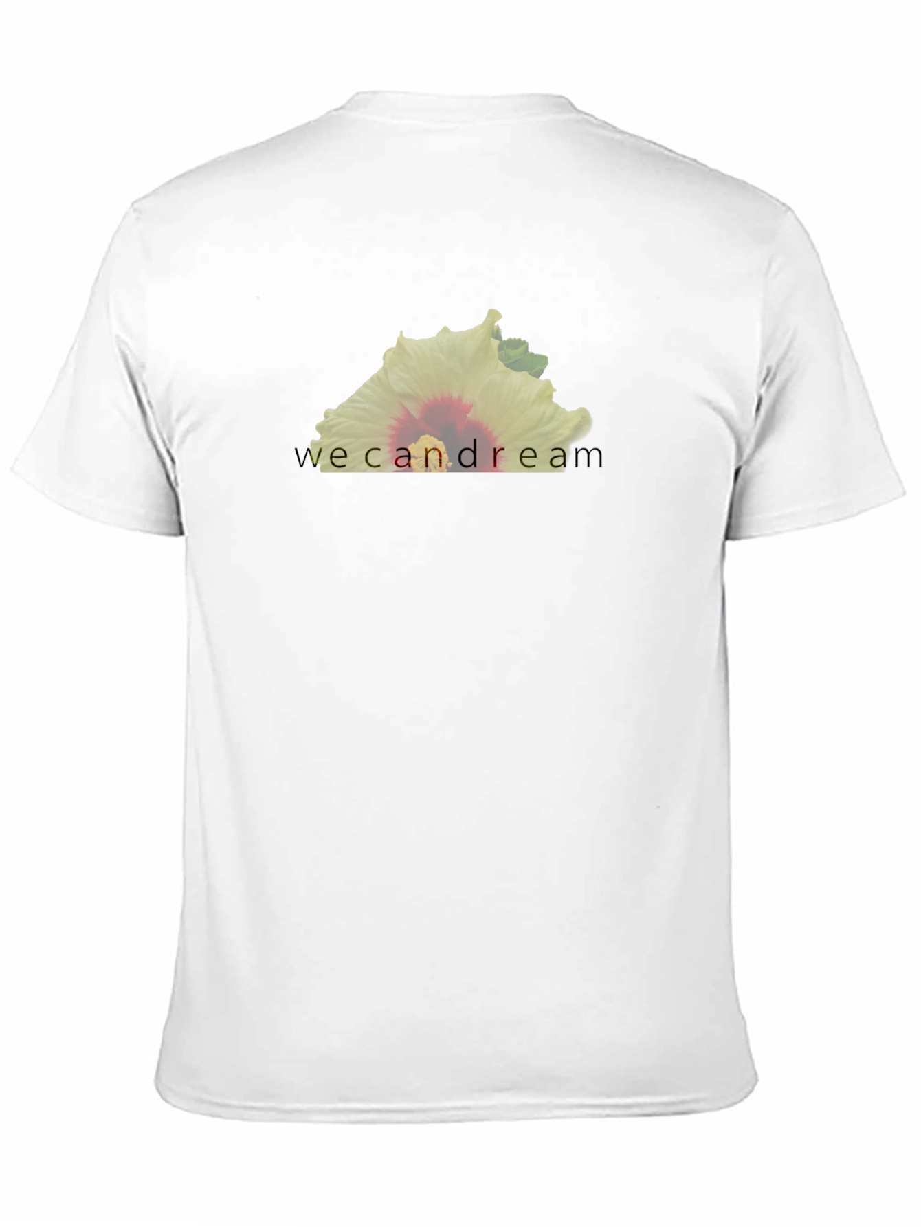 Floral Graphic Print Crew Neck Tee - Black