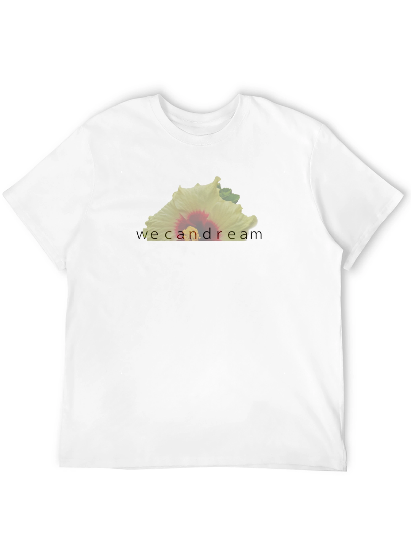 Floral Graphic Print Crew Neck Tee - Black