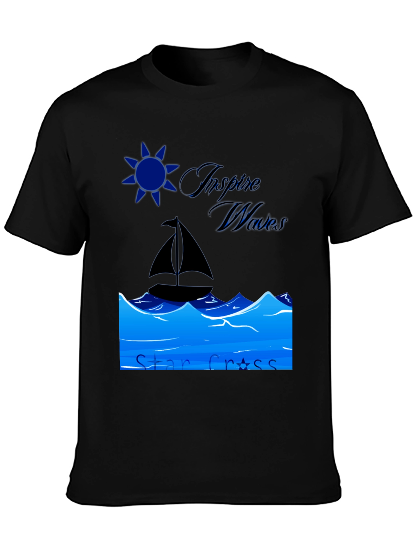 Inspire Waves T-Shirt - Star Cross Sailing Design
