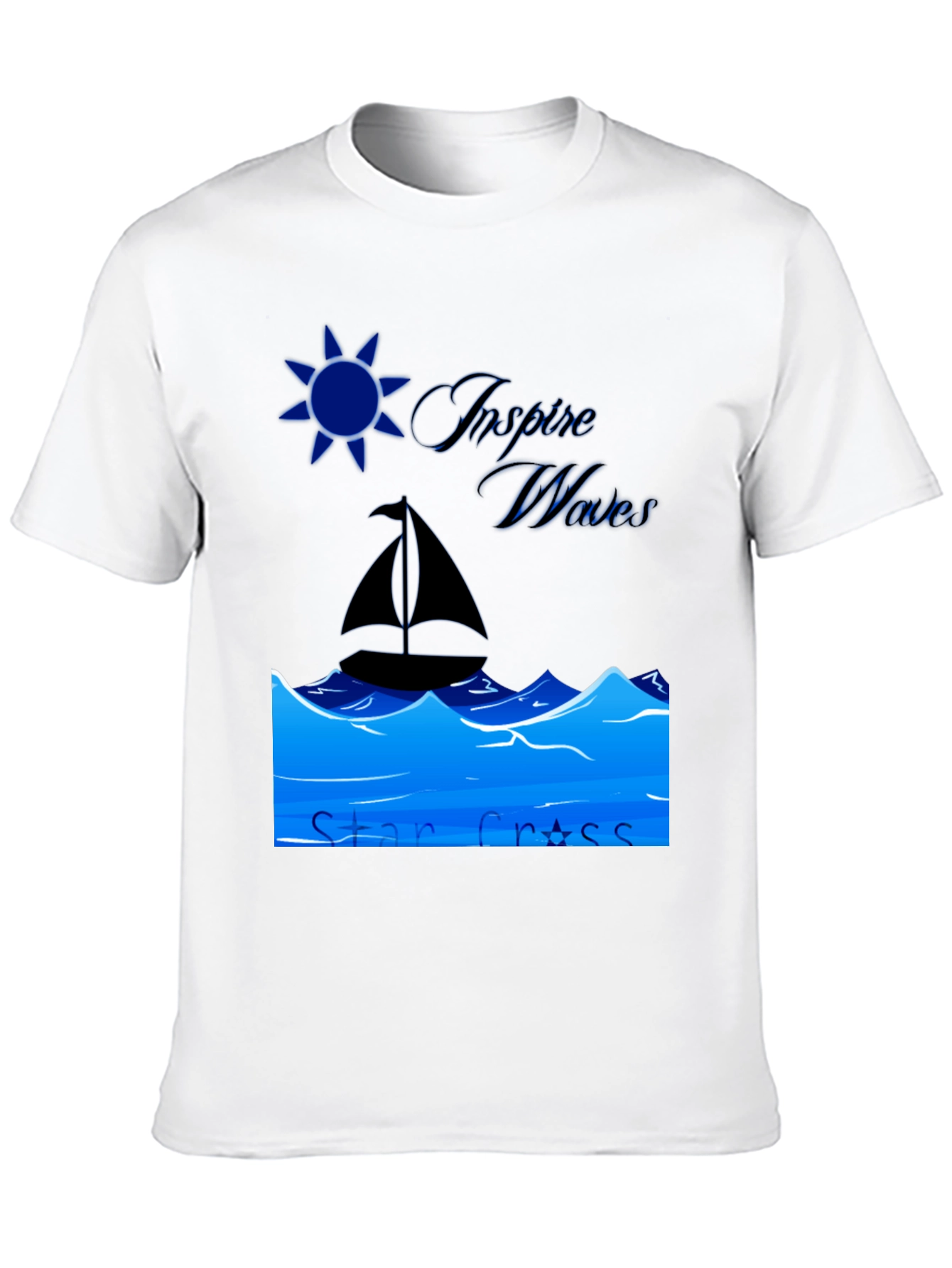 Inspire Waves T-Shirt - Star Cross Sailing Design