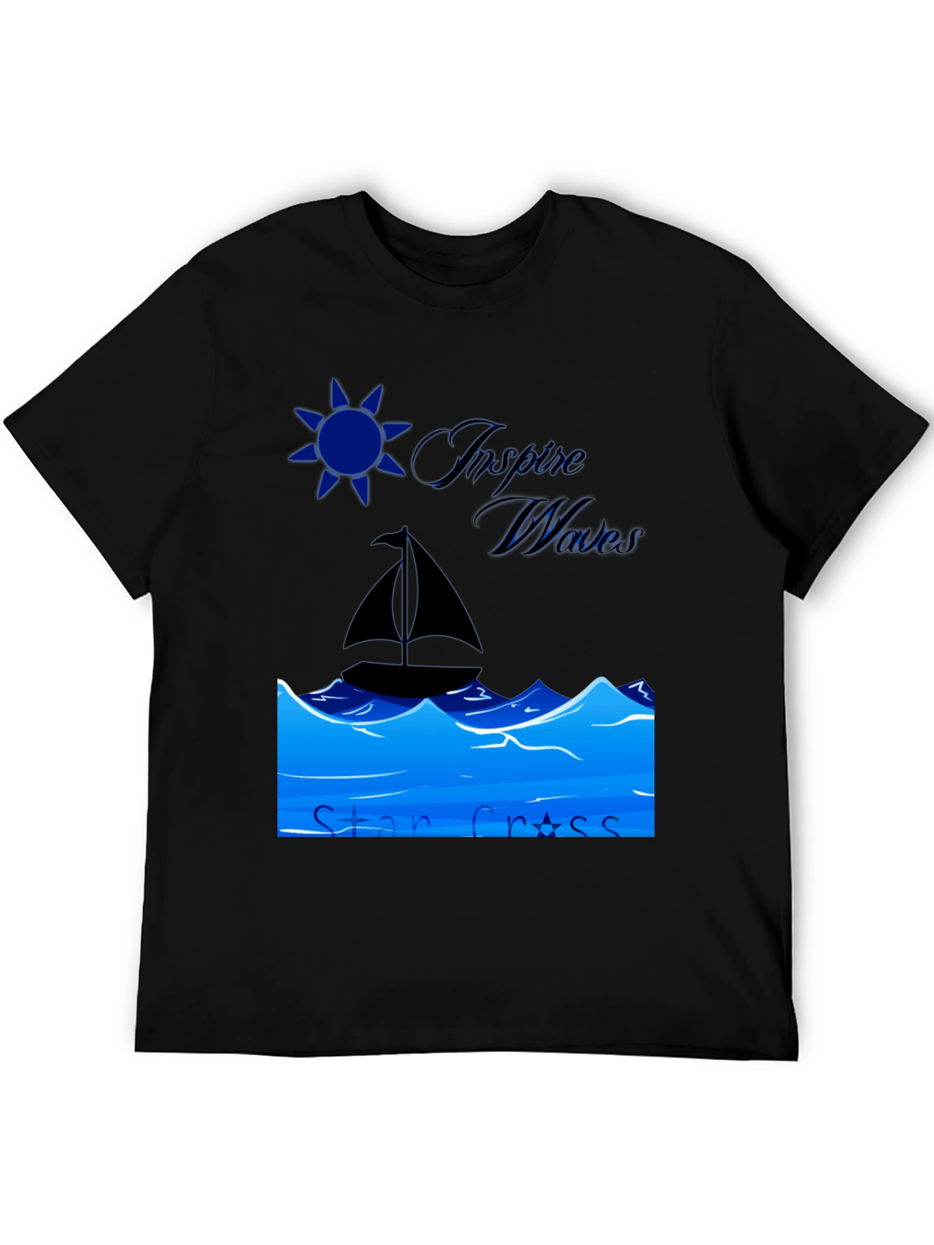 Inspire Waves T-Shirt - Star Cross Sailing Design