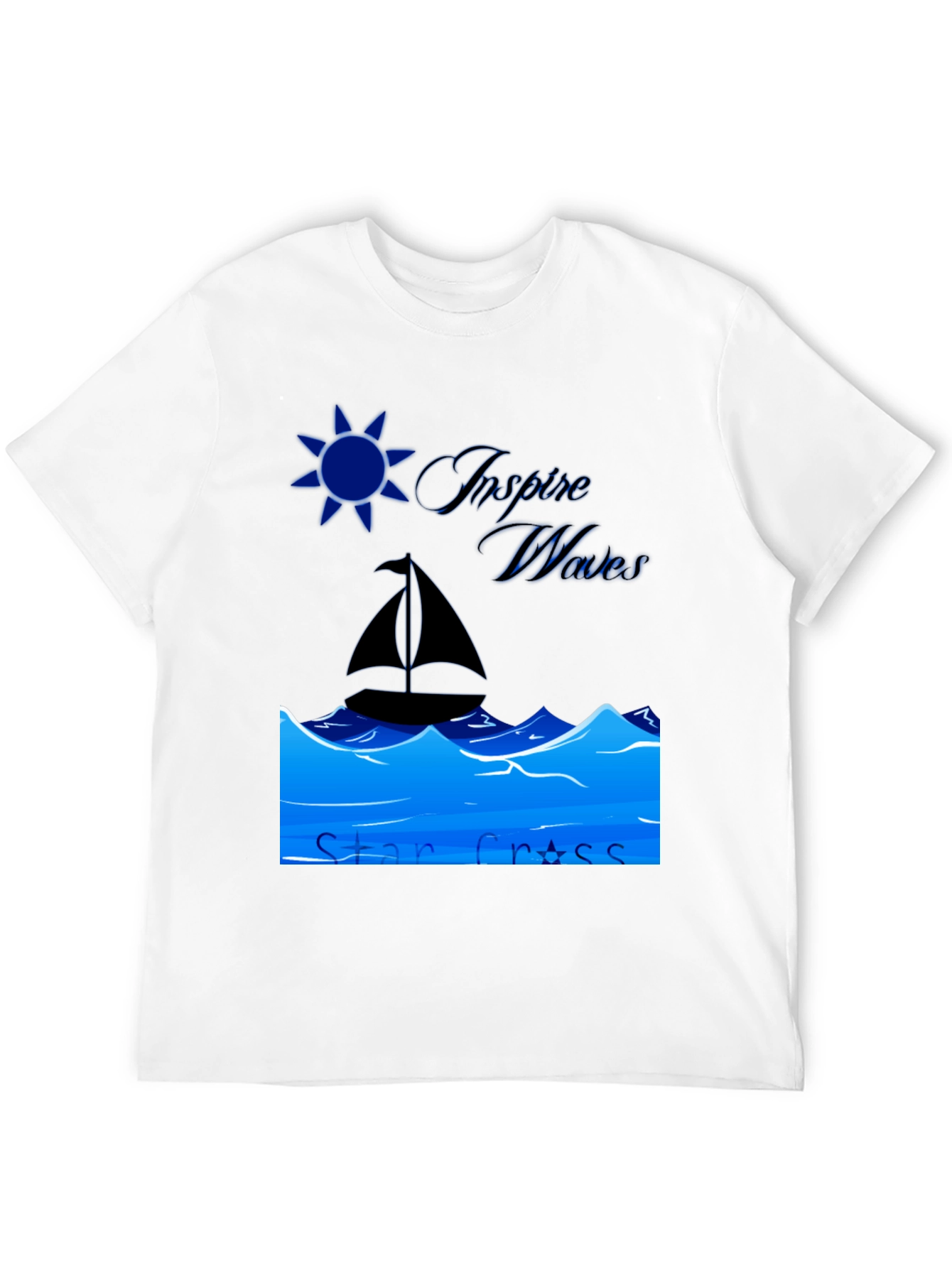 Inspire Waves T-Shirt - Star Cross Sailing Design