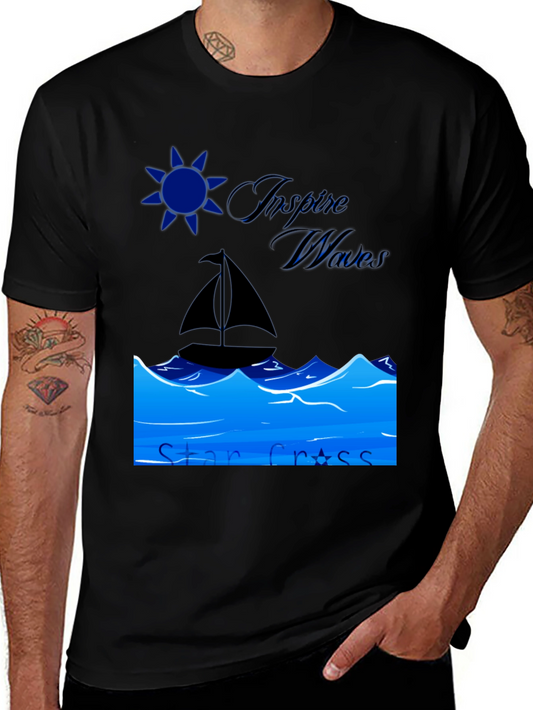 Inspire Waves T-Shirt - Star Cross Sailing Design