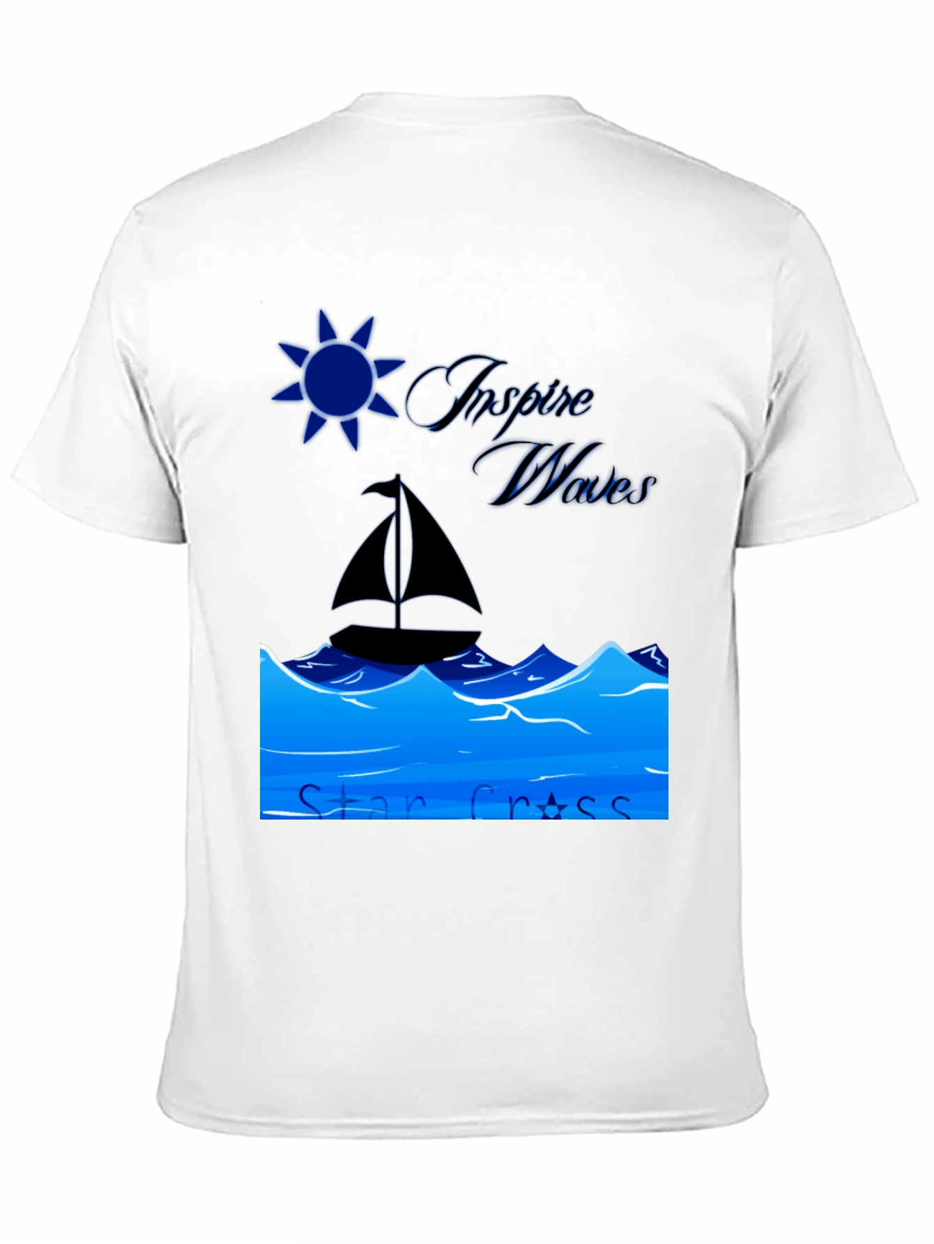 Inspire Waves T-Shirt - Star Cross Sailing Design