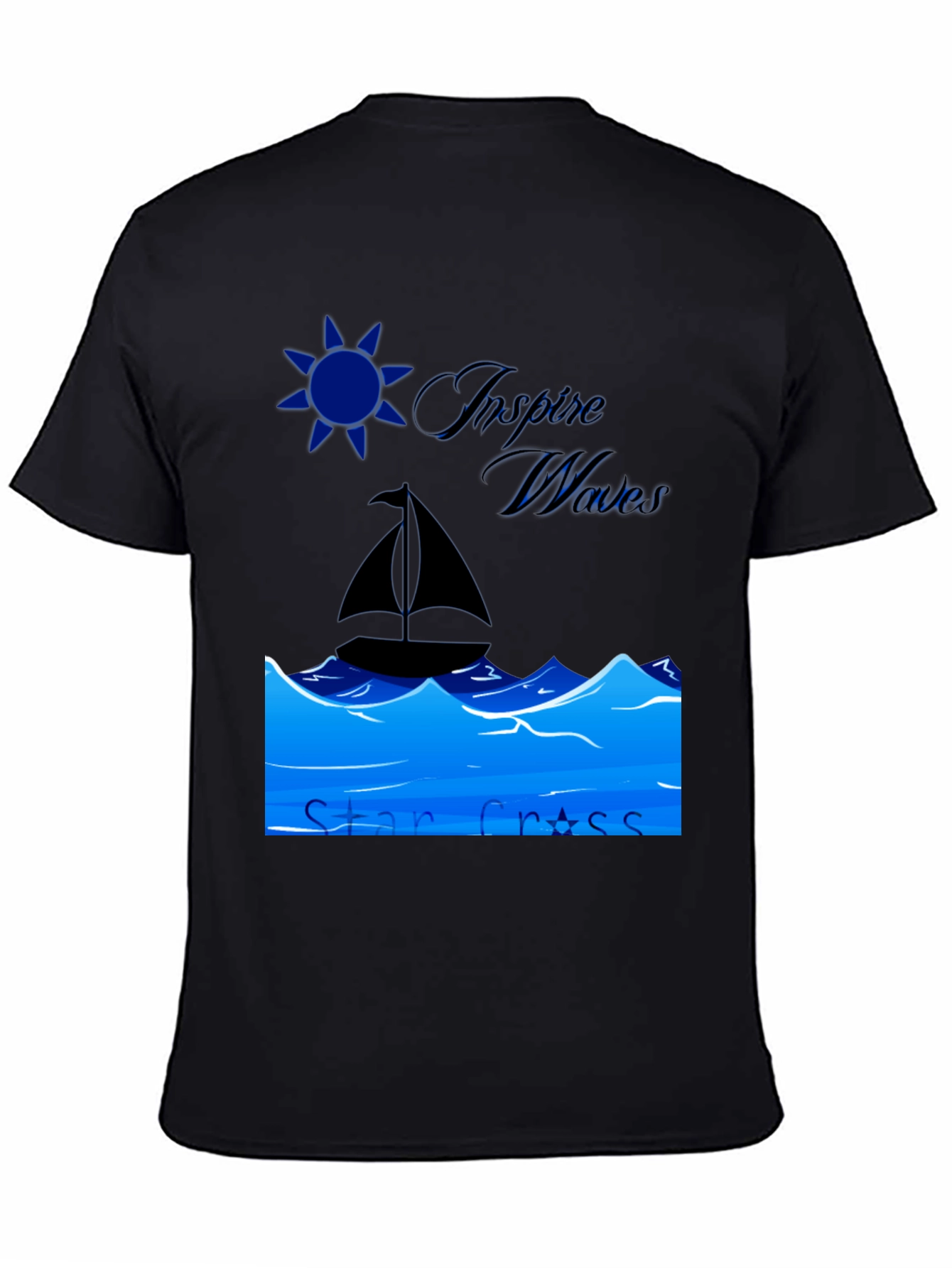 Inspire Waves T-Shirt - Star Cross Sailing Design