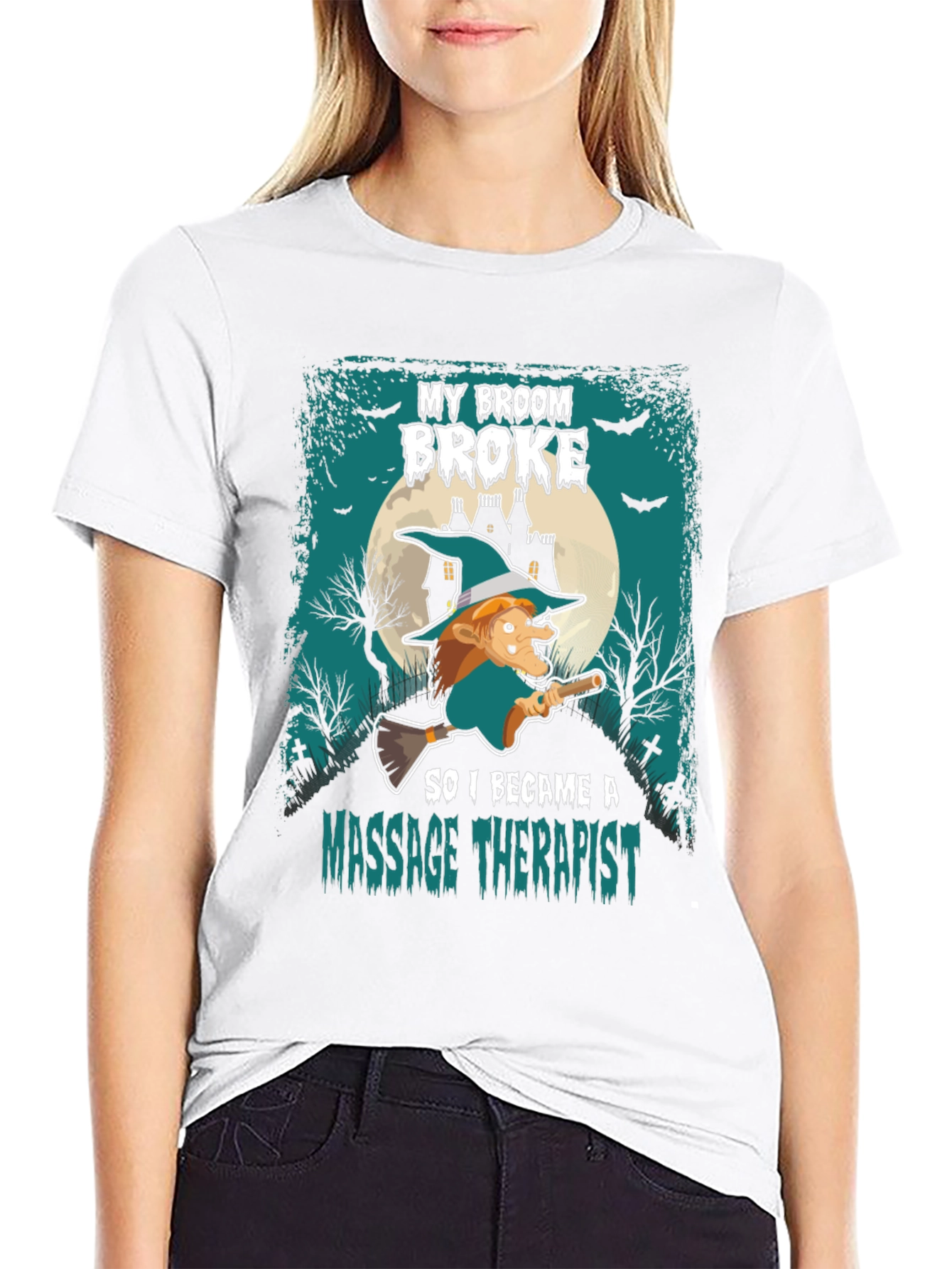Funny Halloween Witch Massage Therapist T-Shirt