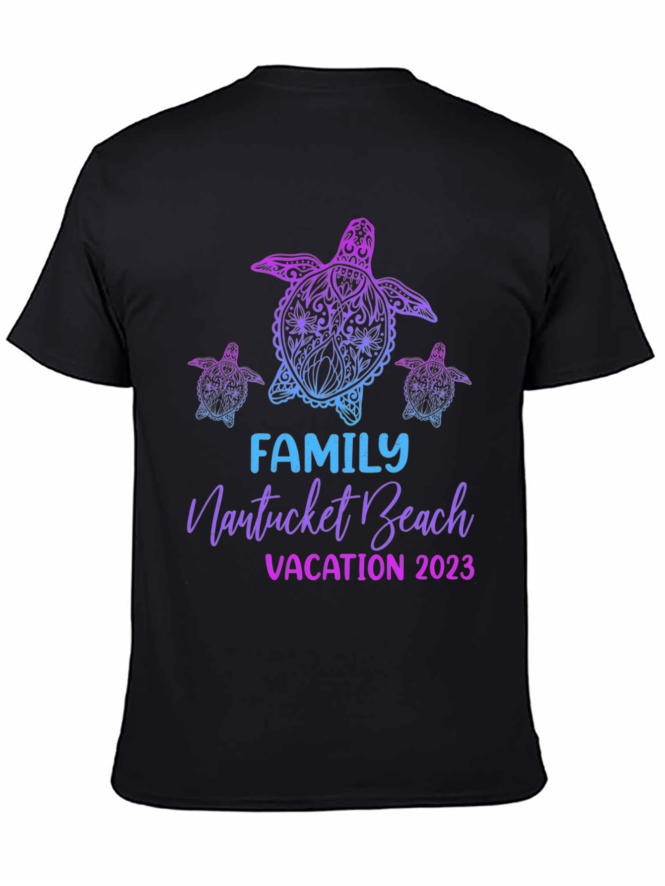 Family Nantucket Beach Vacation 2023 Turtle T-Shirt