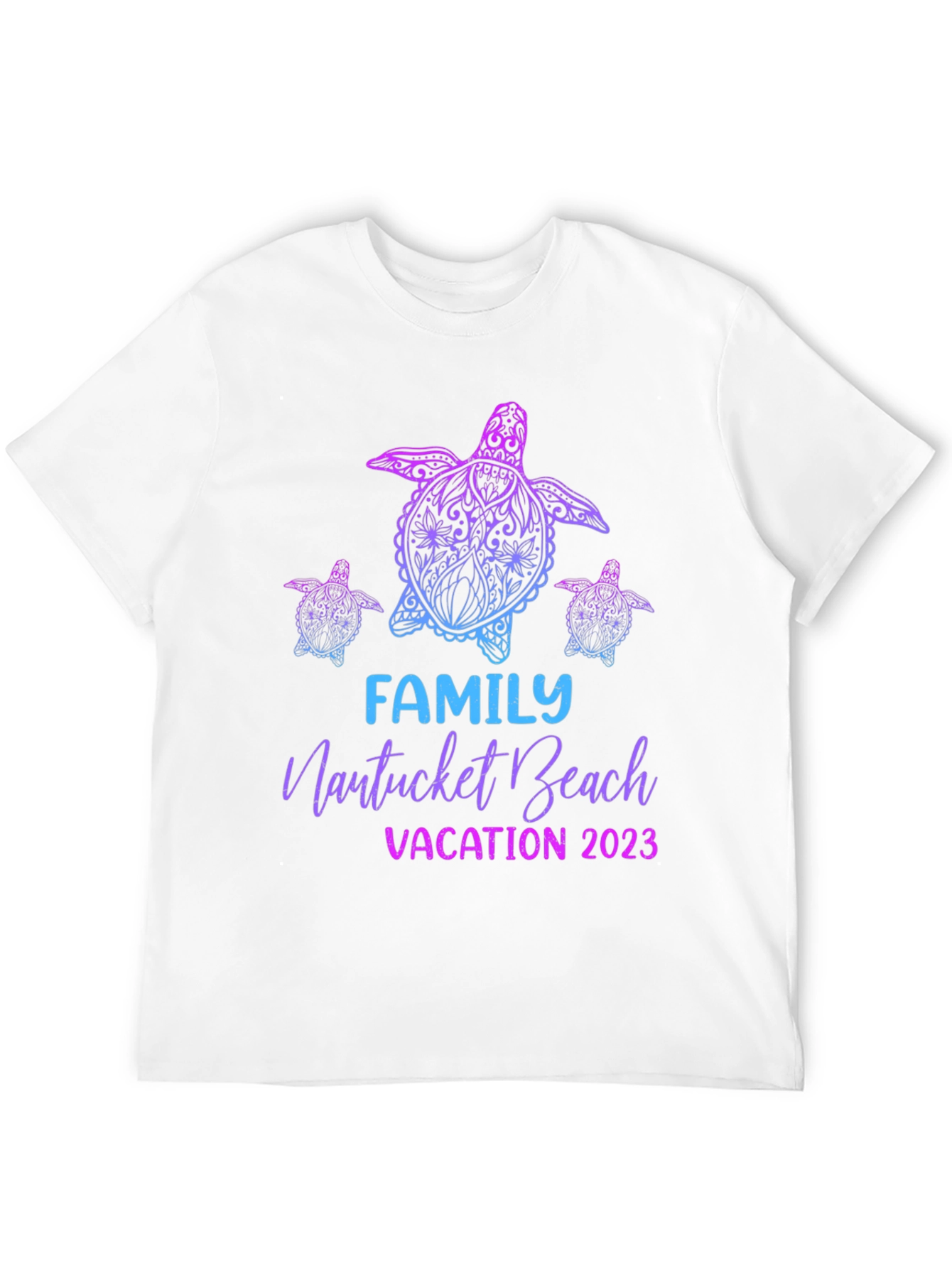 Family Nantucket Beach Vacation 2023 Turtle T-Shirt