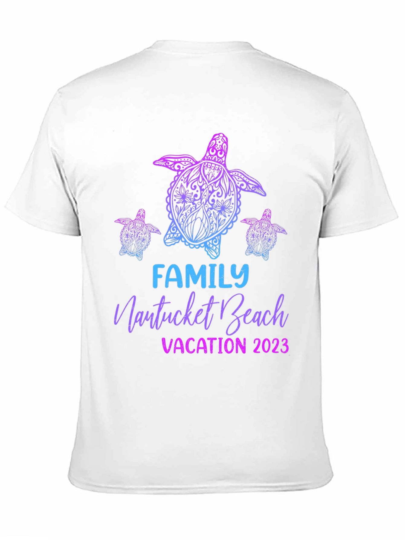 Family Nantucket Beach Vacation 2023 Turtle T-Shirt