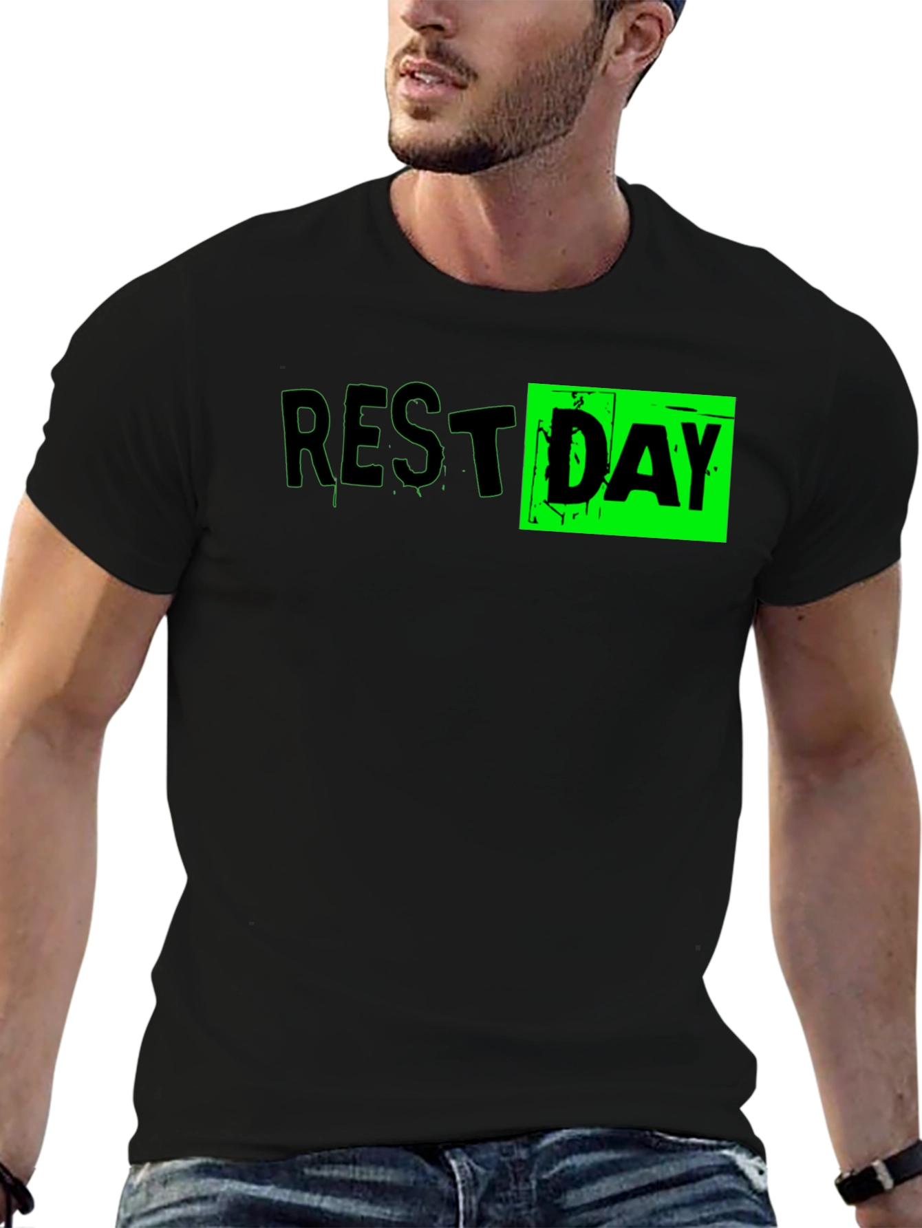 Rest Day Graphic T-Shirt - Black