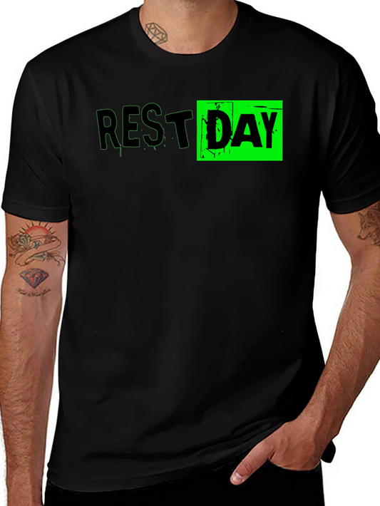 Rest Day Graphic T-Shirt - Black
