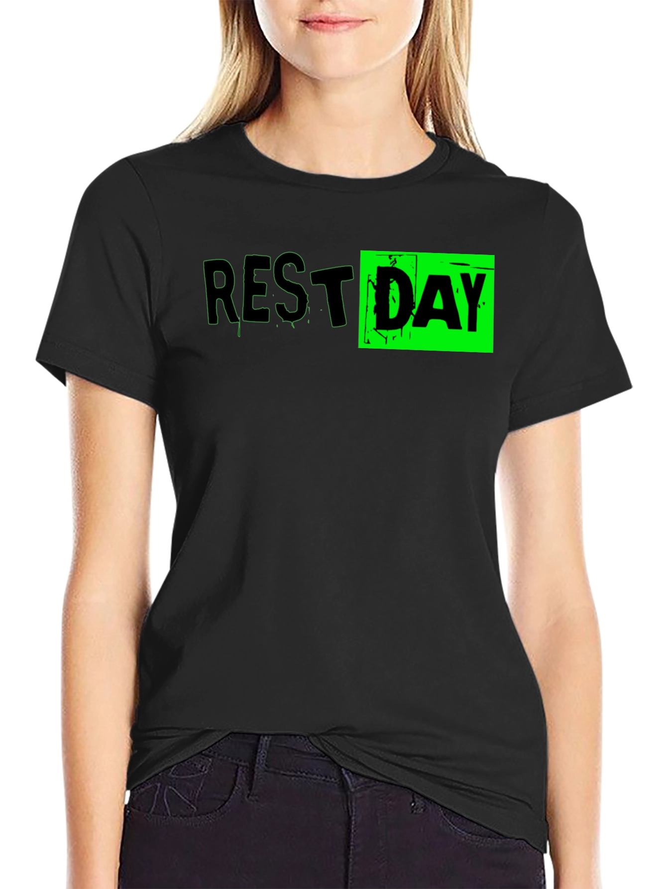 Rest Day Graphic T-Shirt - Black
