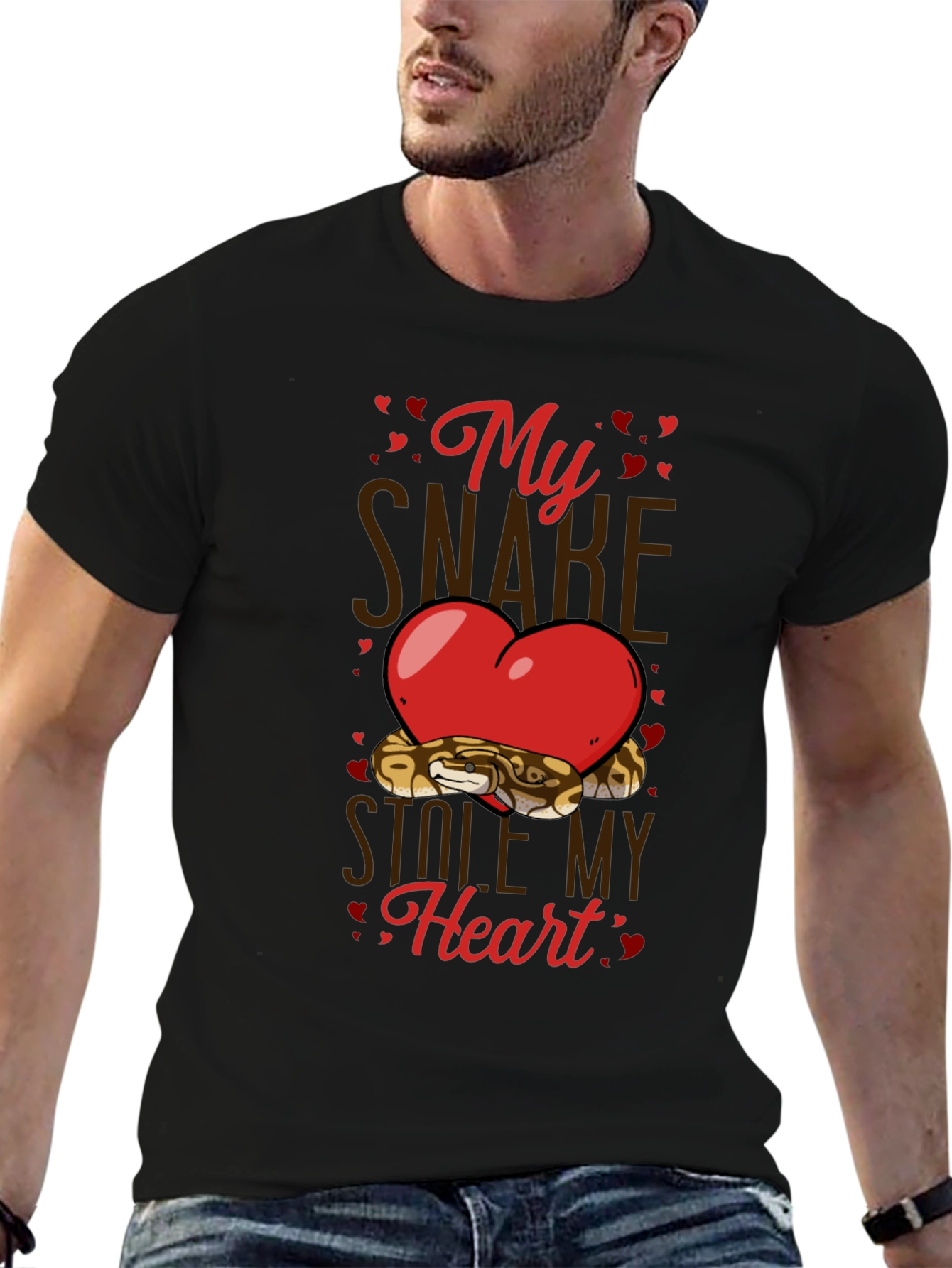 My Snake Stole My Heart Valentines Day T-Shirt