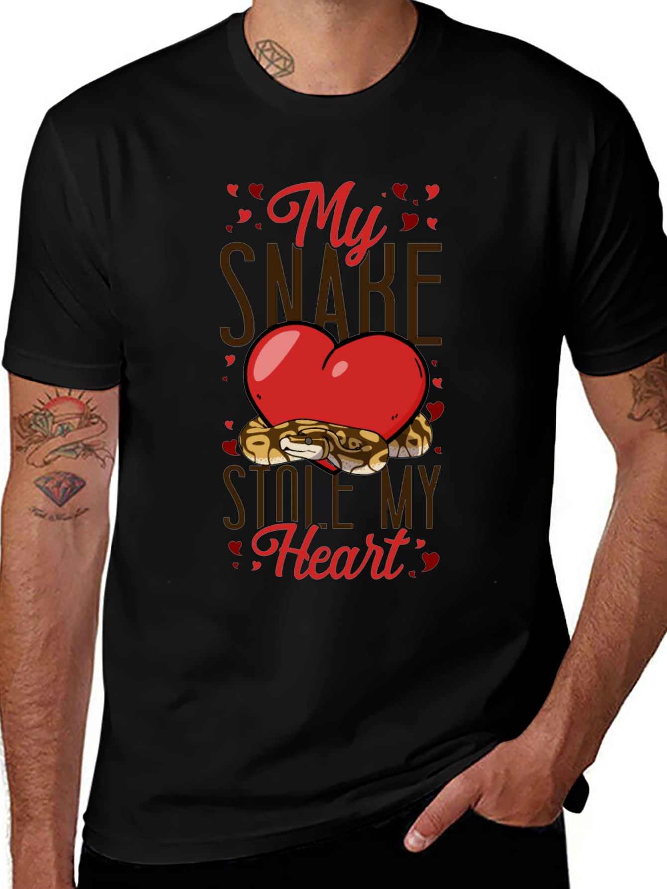 My Snake Stole My Heart Valentines Day T-Shirt