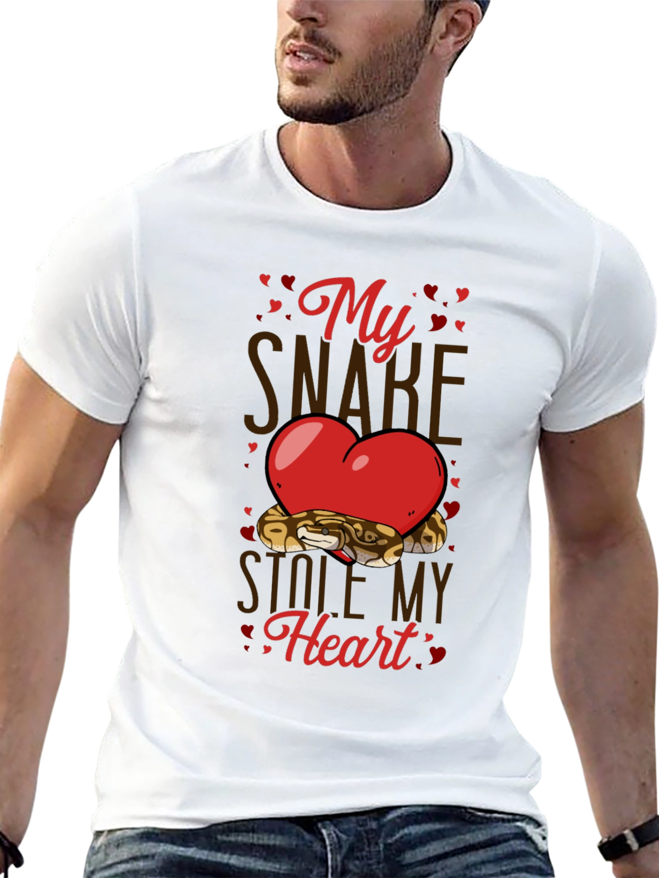 My Snake Stole My Heart Valentines Day T-Shirt